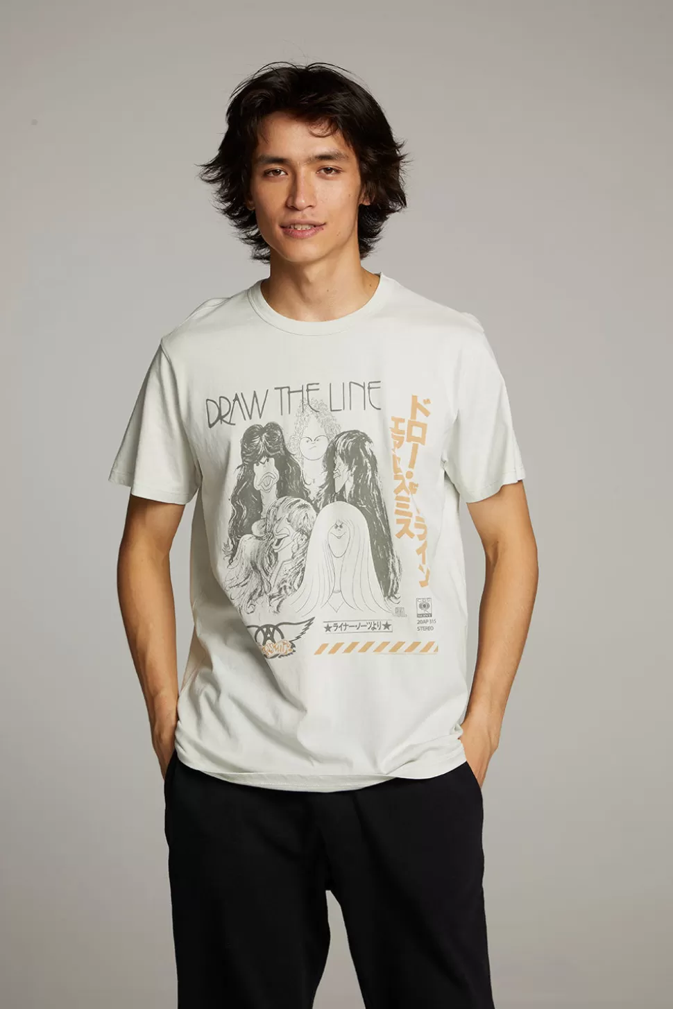 Chaser Brand Aerosmith Draw The Line Crew Neck Tee Flash Sale