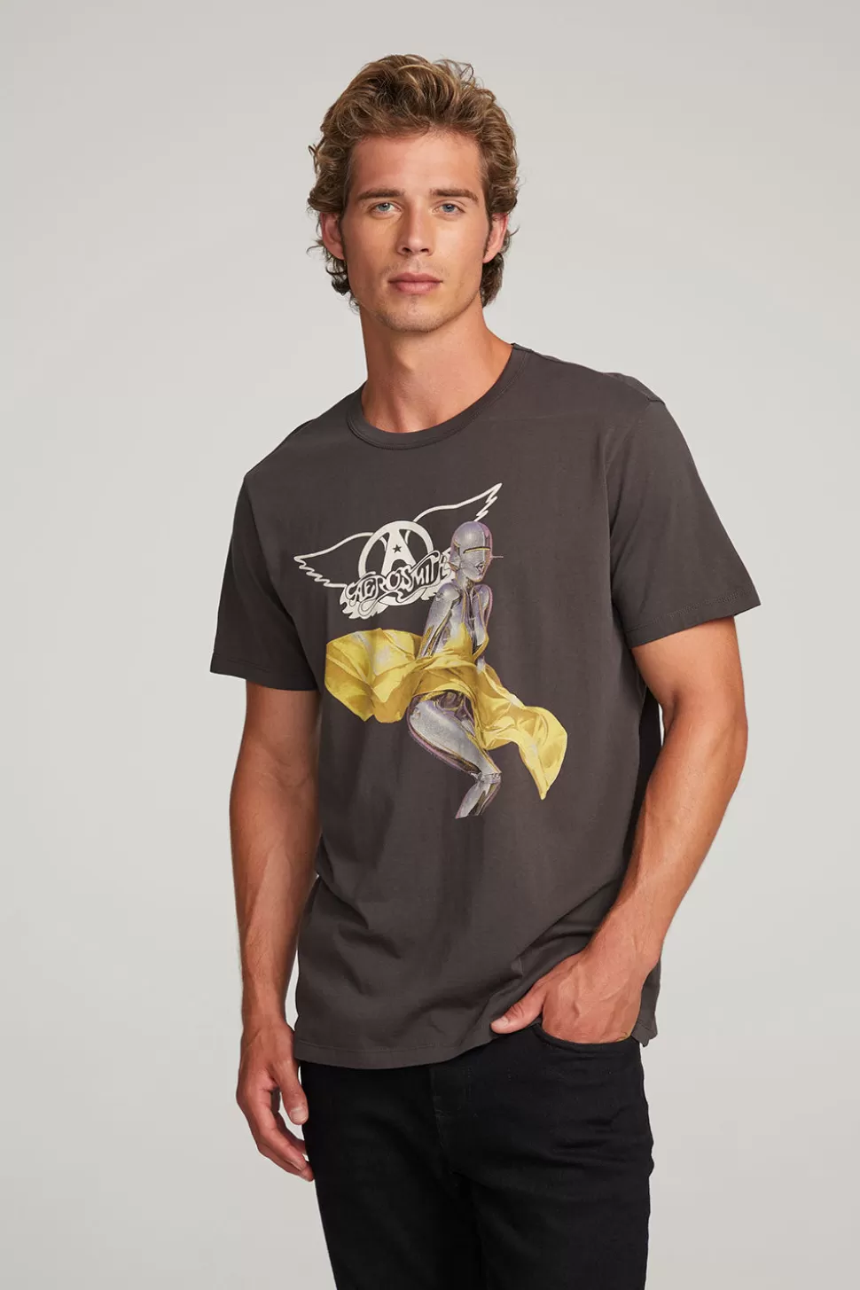 Chaser Brand Aerosmith Just Push Play Mens Tee Clearance