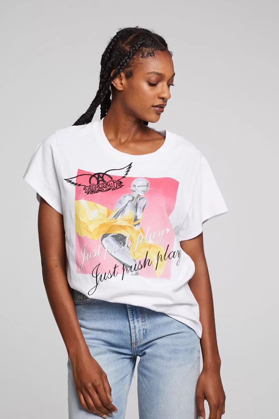 Chaser Brand Aerosmith Just Push Play Tee Discount