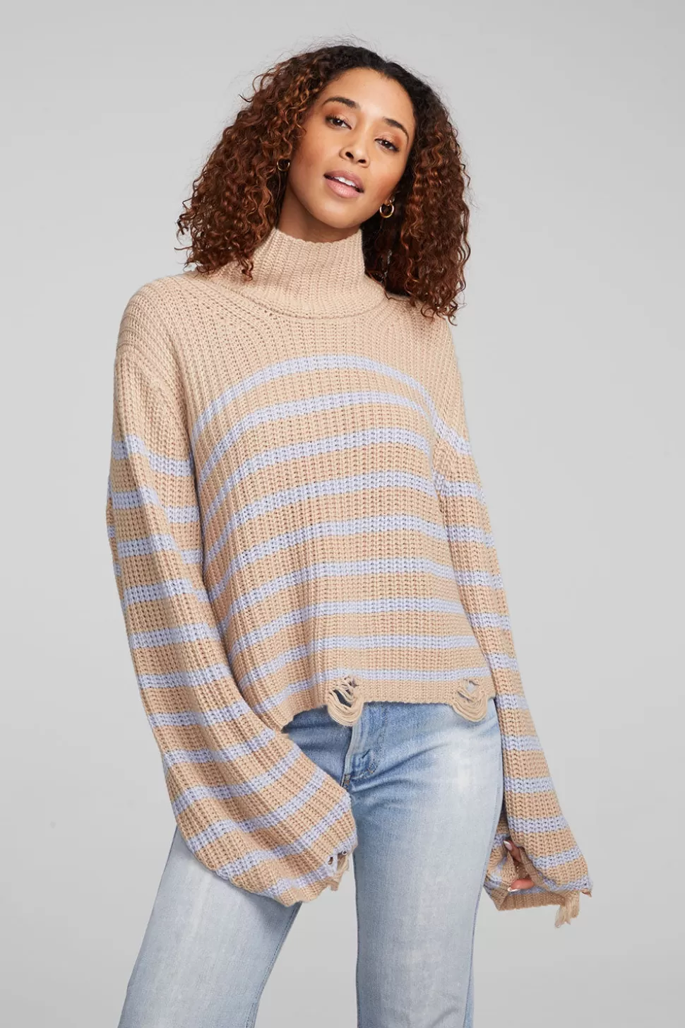 Chaser Brand Aimee Fairfax Stripe Pullover Flash Sale