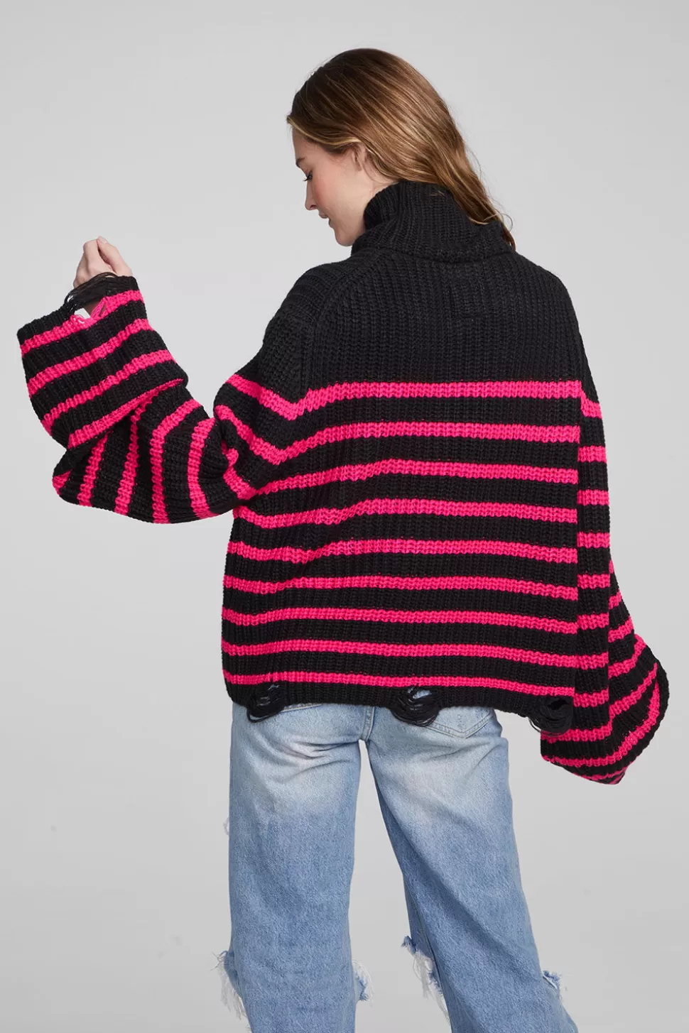 Chaser Brand Aimee Melrose Stripe Pullover Cheap