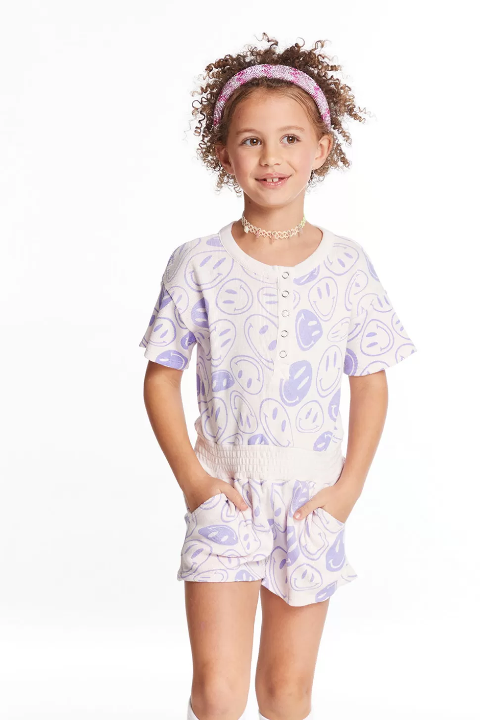 Chaser Brand All Over Smiles Girls Romper Store