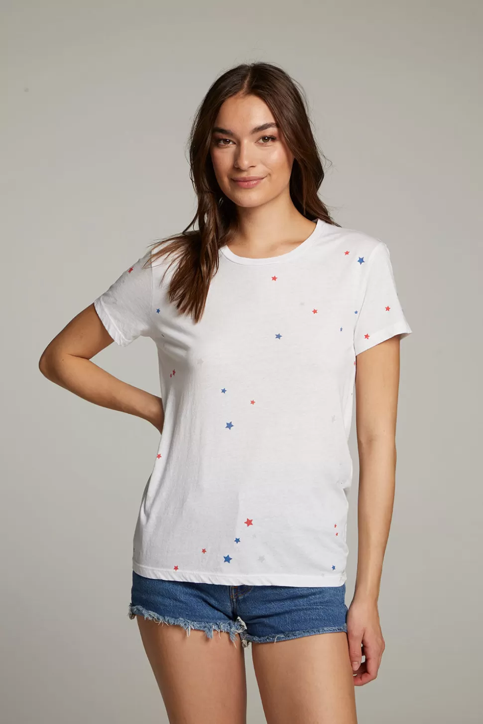 Chaser Brand Americana Stars Crew Neck Tee Discount