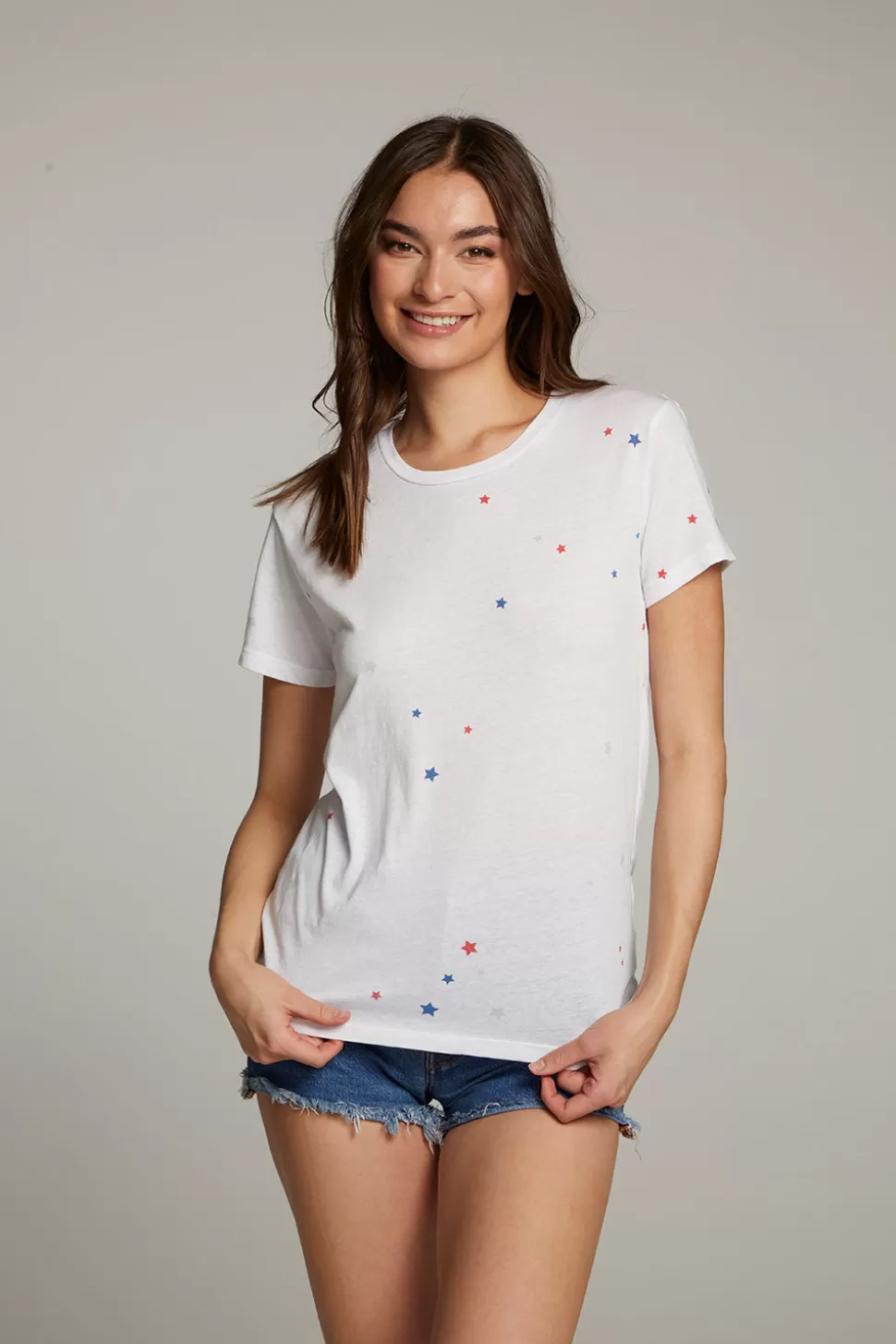 Chaser Brand Americana Stars Crew Neck Tee Discount