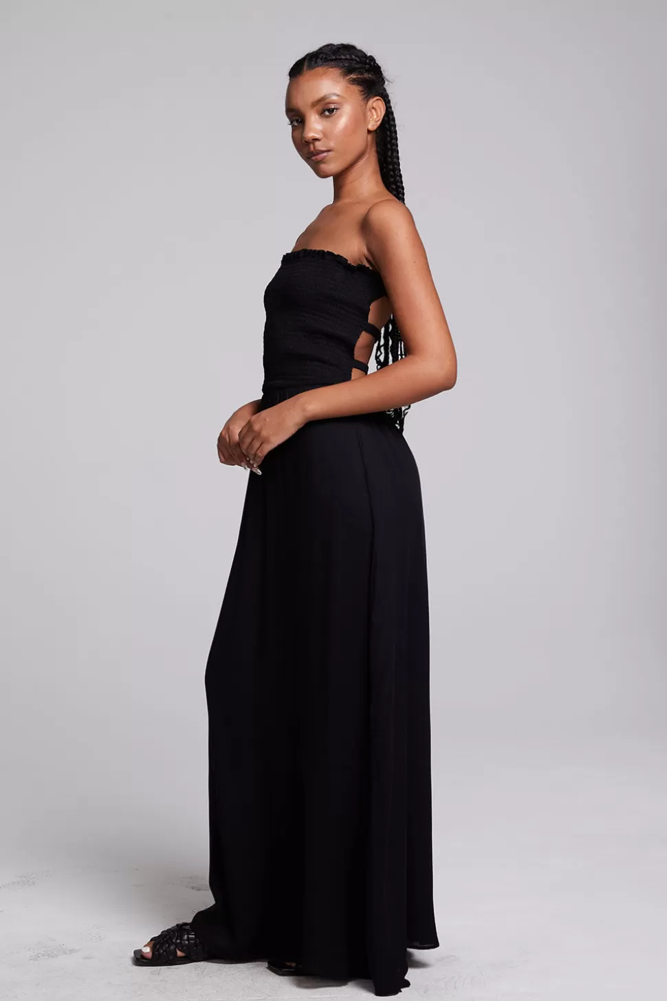 Chaser Brand Anita Black Maxi Dress Cheap