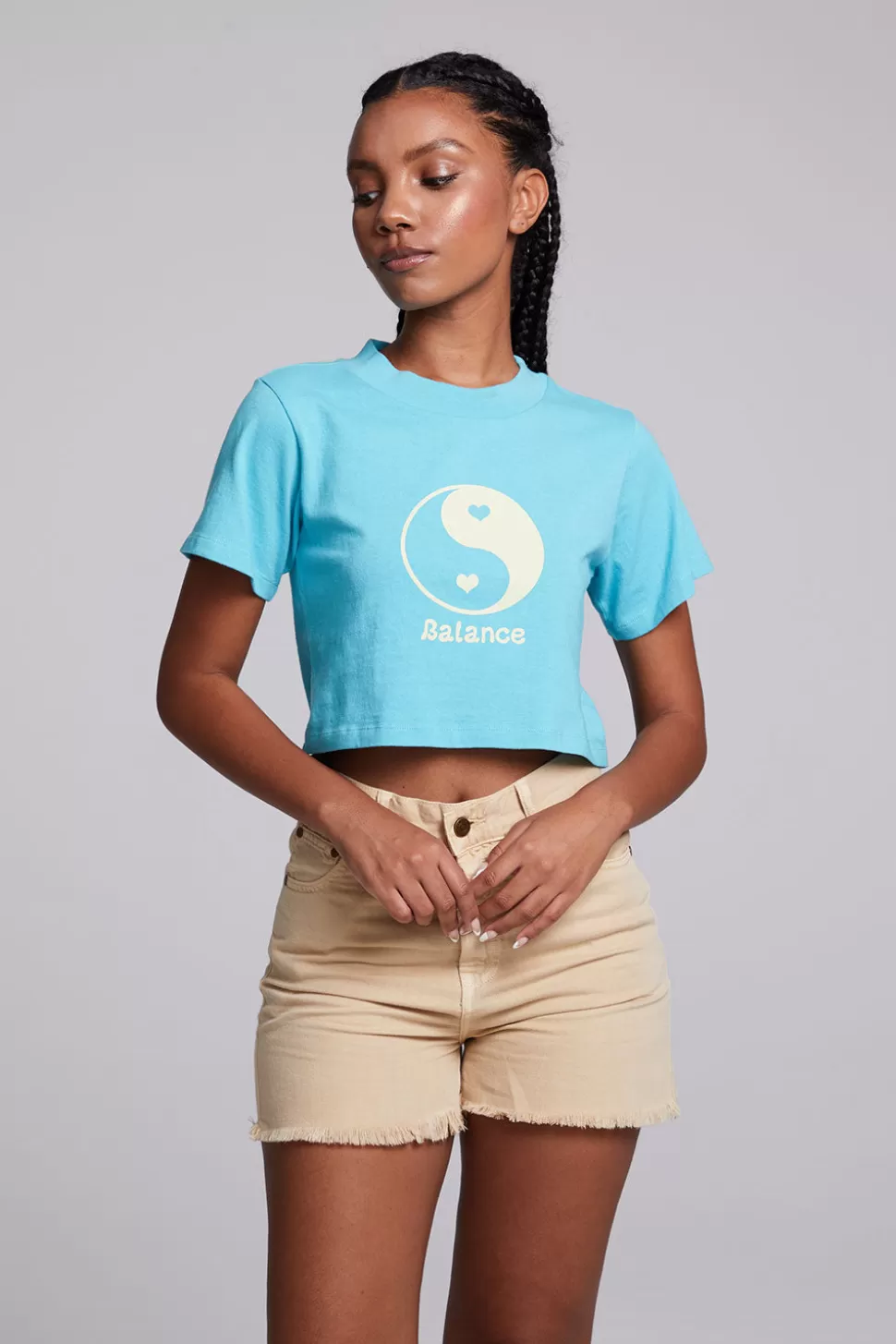 Chaser Brand Balance Crop Tee Sale