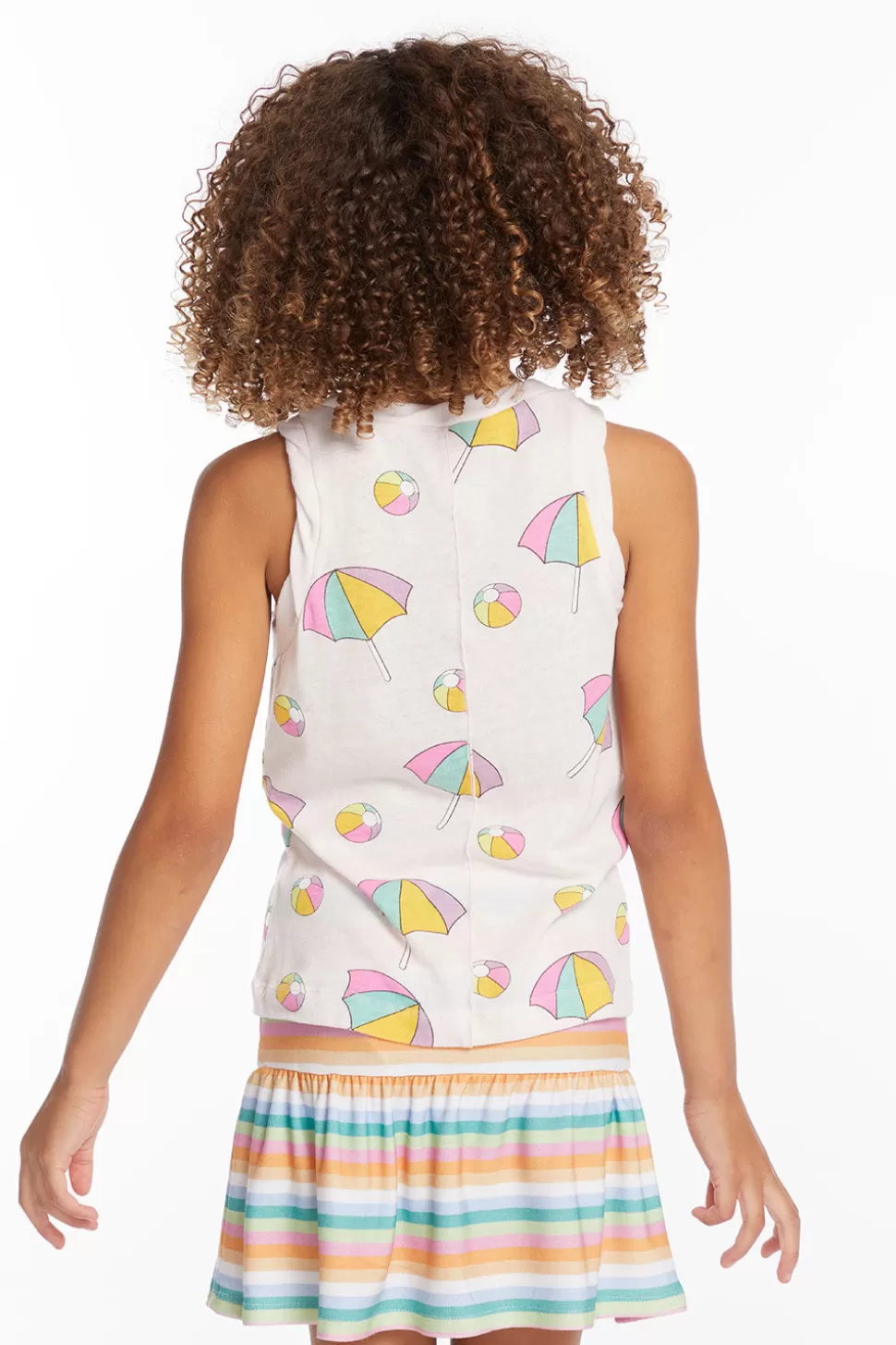 Chaser Brand Beach Balls & Umbrellas Girls Tank Top Hot