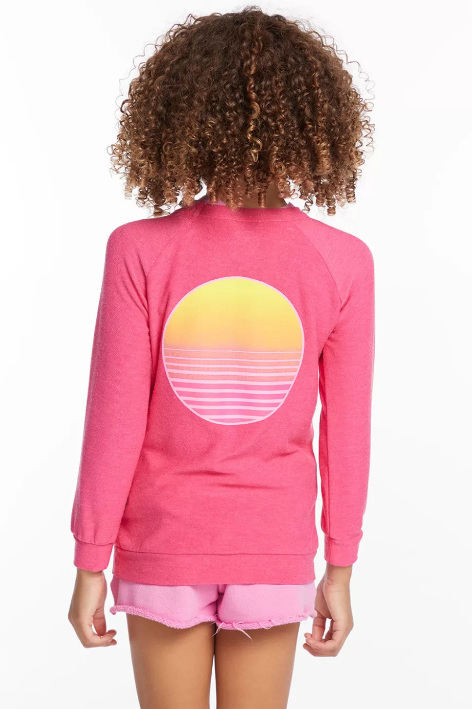 Chaser Brand Beach Club Girls Cozy Knit Raglan Pullover Clearance