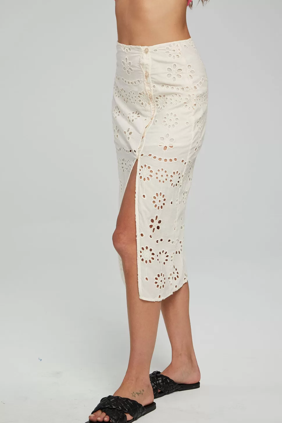 Chaser Brand Belle Midi Skirt - Gardenia Discount