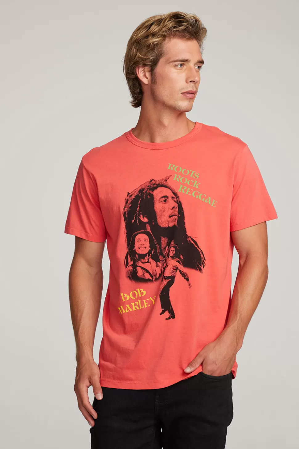 Chaser Brand Bob Marley Roots Rock Reggae Mens Tee Discount