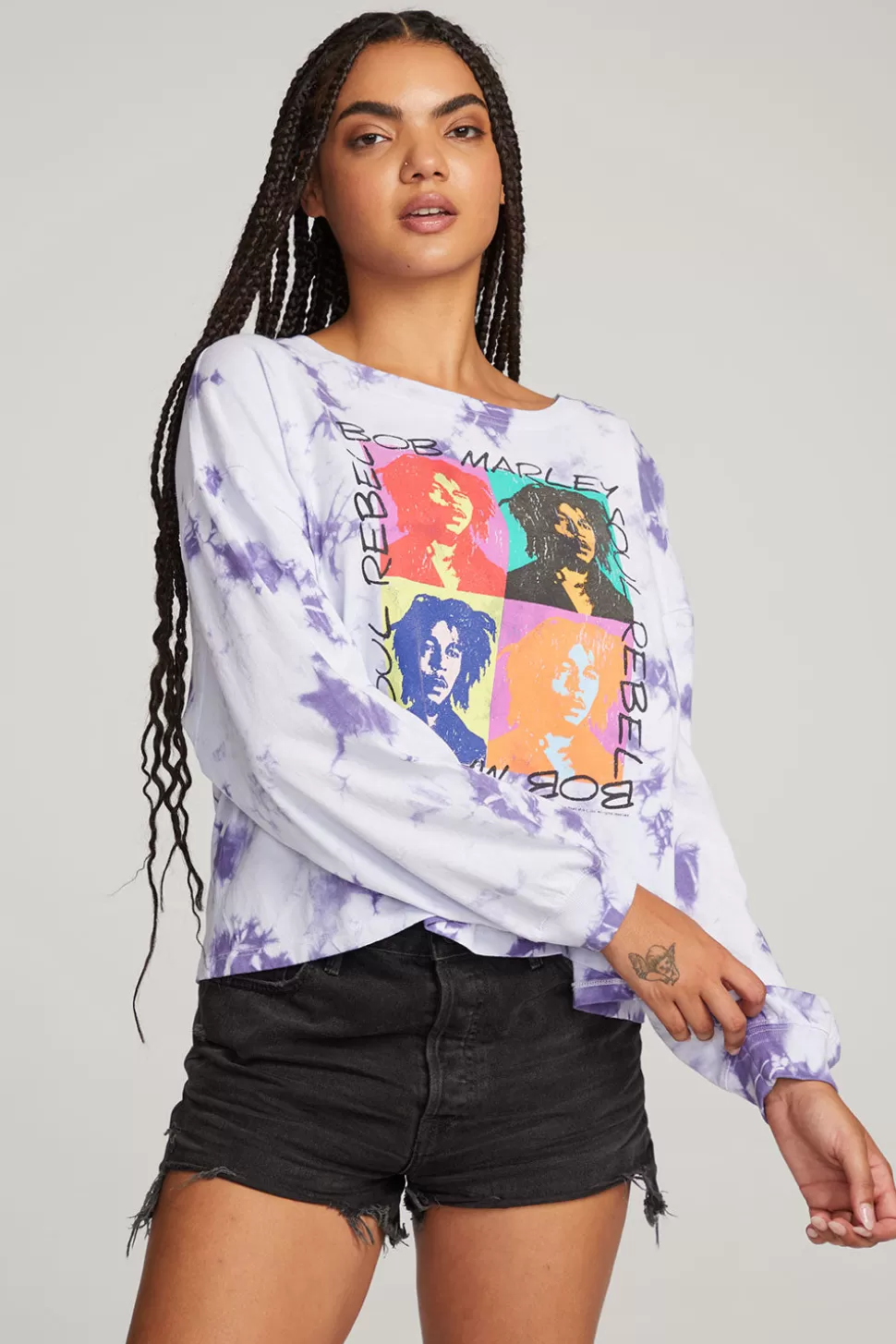 Chaser Brand Bob Marley Soul Rebel Long Sleeve Tee Shop