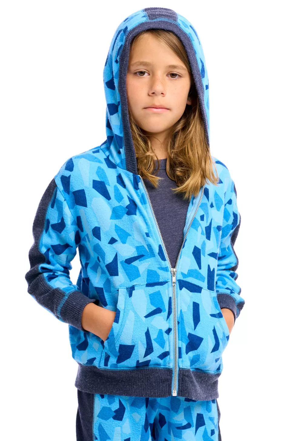 Chaser Brand Boys Camo Zip Up Hoodie Clearance