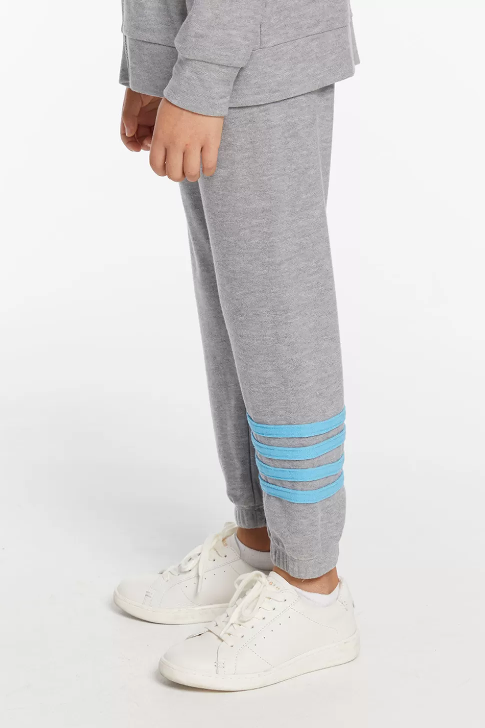 Chaser Brand Boys Heather Grey No Side Seam Jogger With Strapping Sale