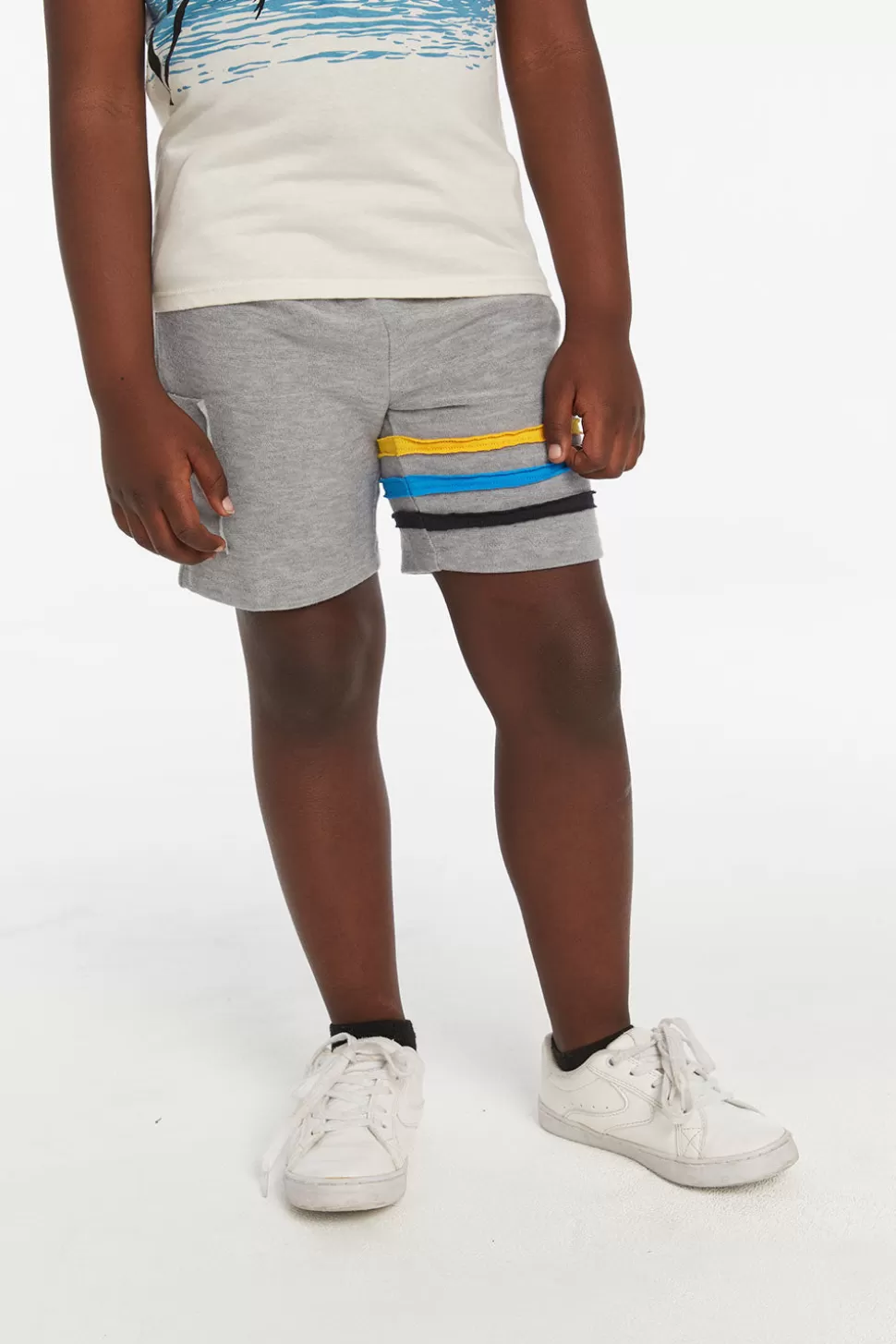 Chaser Brand Boys Heather Grey Short With Strapping Best Sale