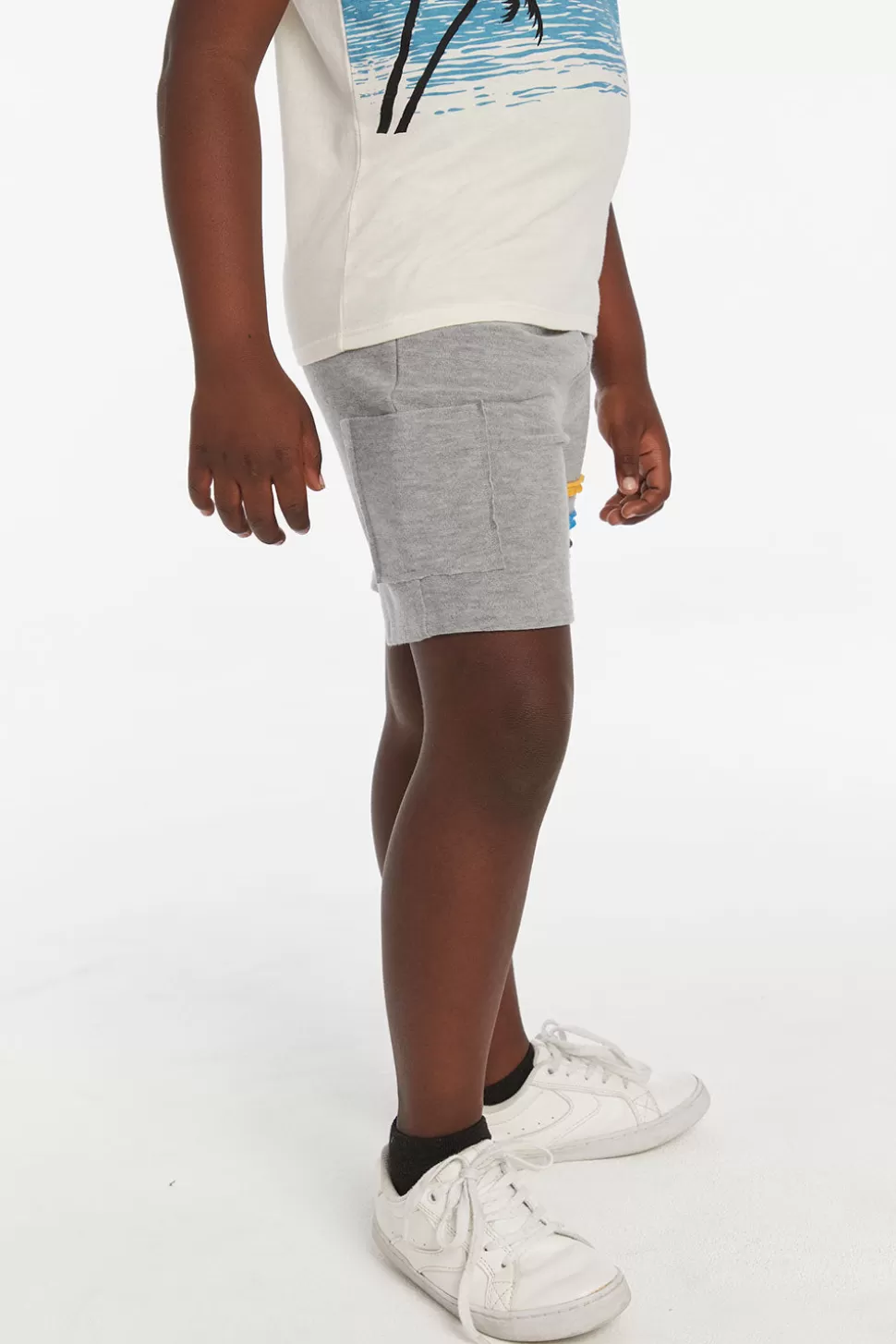 Chaser Brand Boys Heather Grey Short With Strapping Best Sale