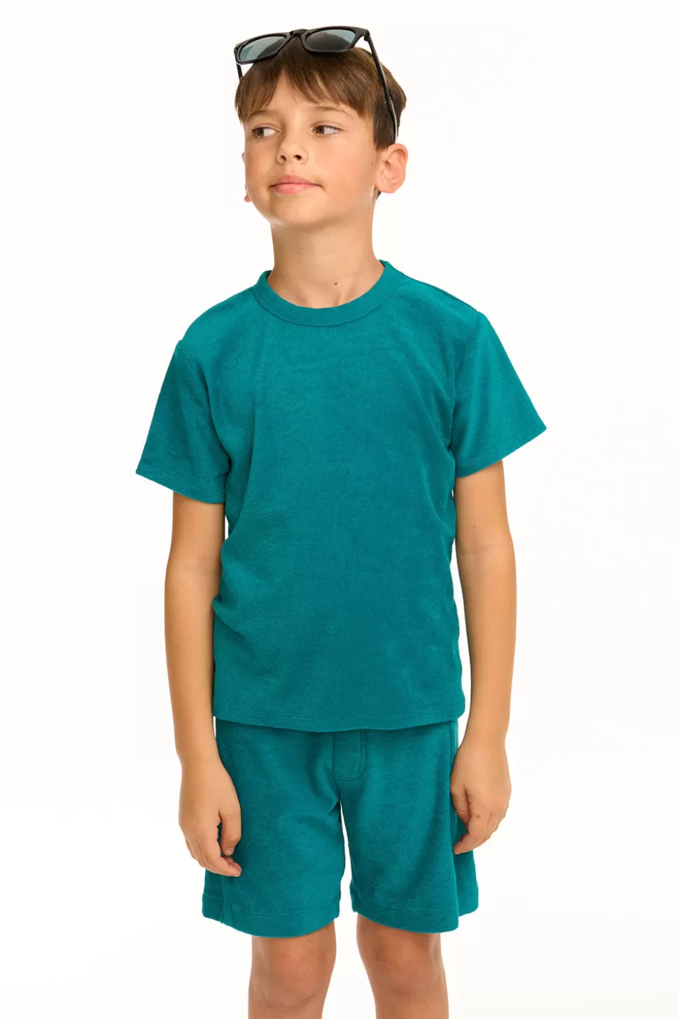 Chaser Brand Boy's Lake Green Terry Cloth Tee Best