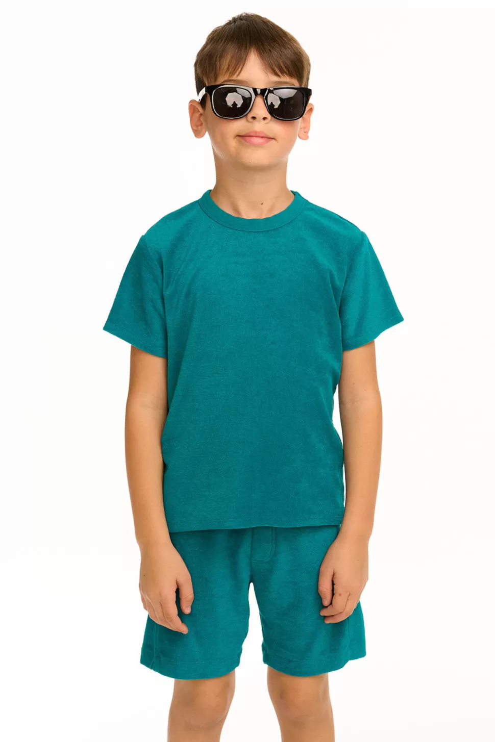 Chaser Brand Boy's Lake Green Terry Cloth Tee Best