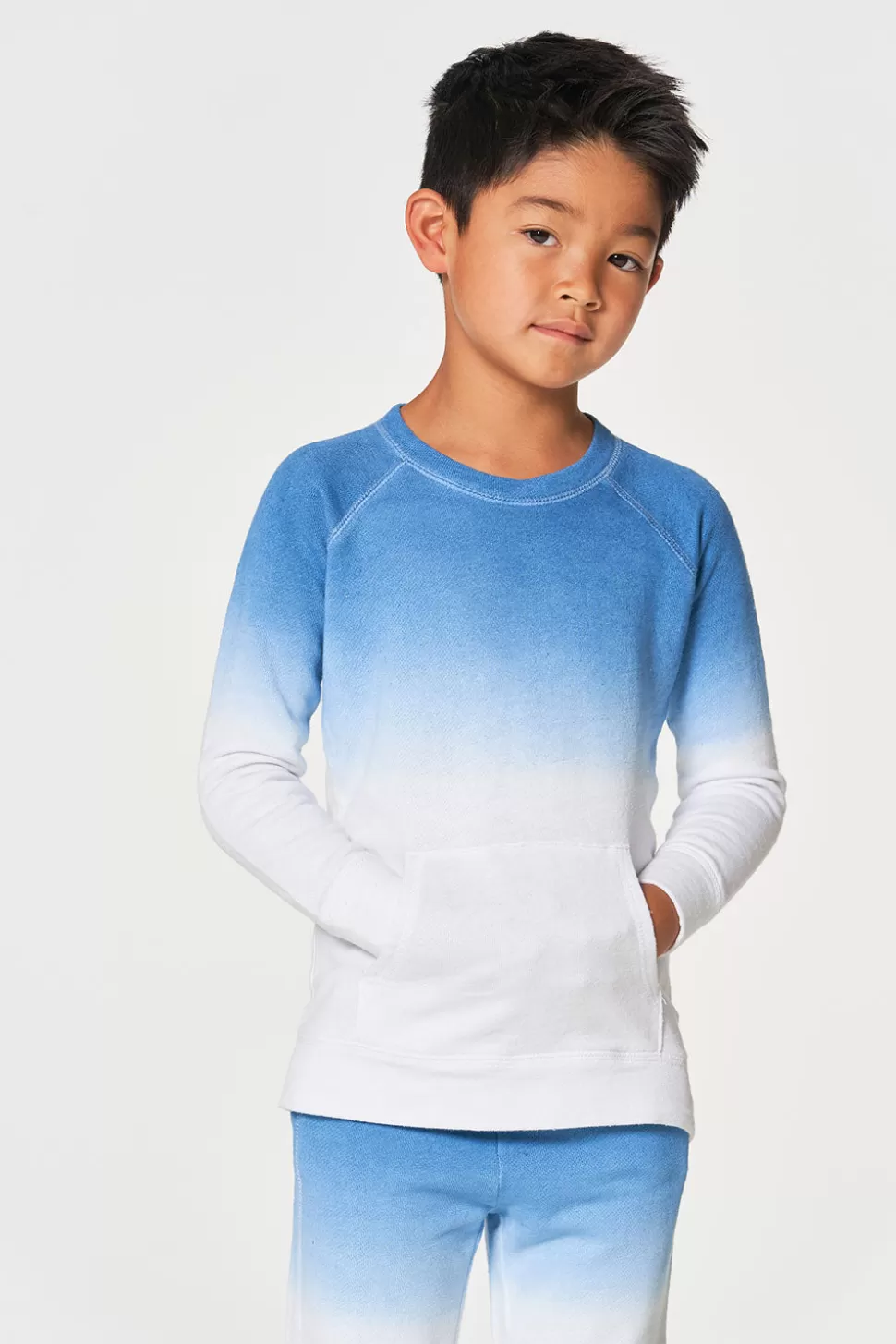 Chaser Brand Boys Linen French Terry Long Sleeve Kanga Pocket Pullover Outlet