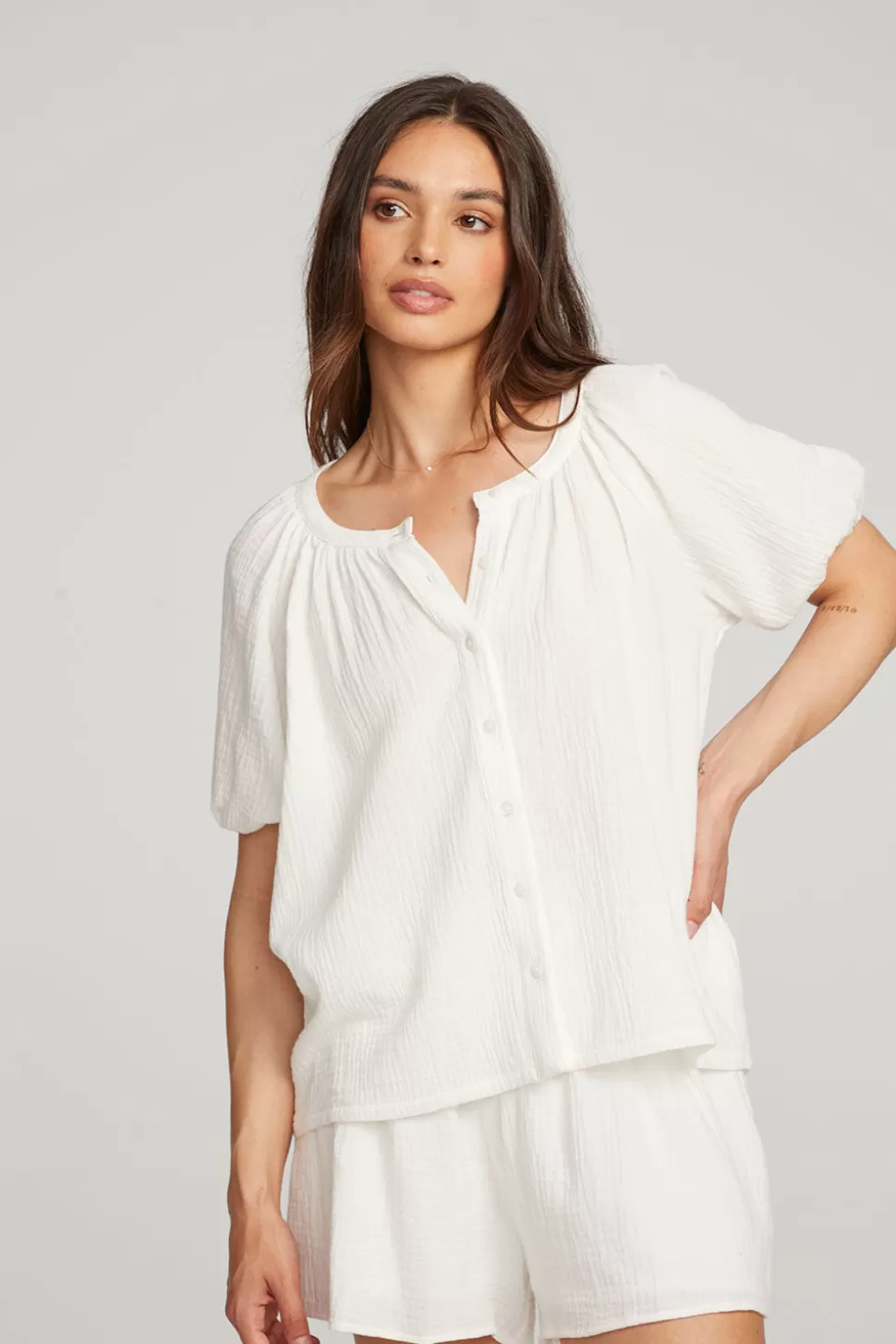 Chaser Brand Brentwood White Blouse Shop