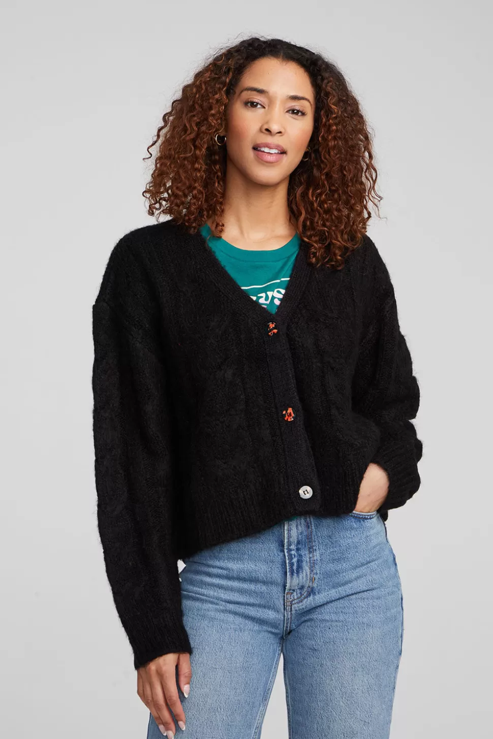 Chaser Brand Bridge Black Onyx Cardigan Hot