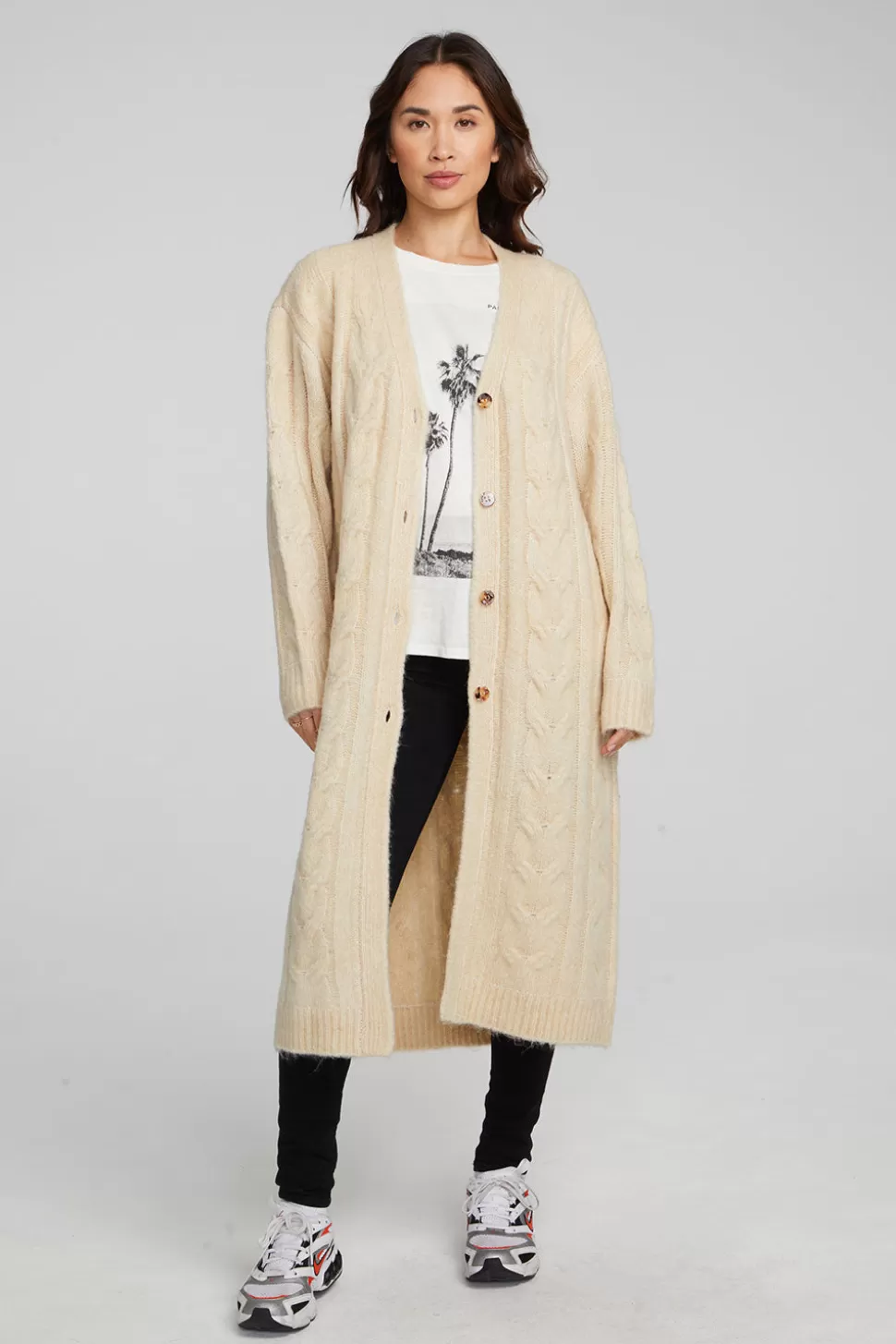 Chaser Brand Bridge Macaroon Long Cardigan Store