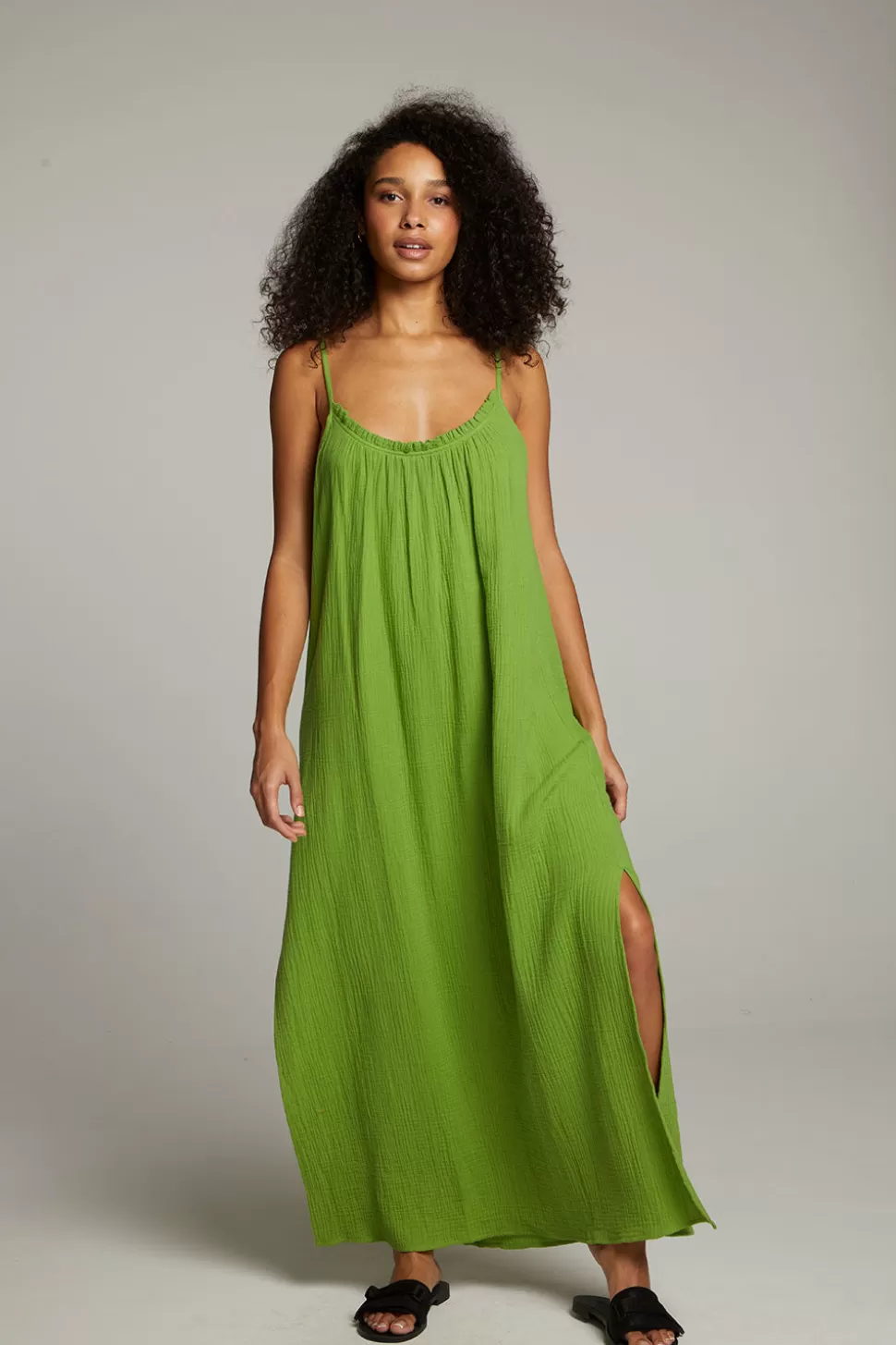 Chaser Brand Bull Piquant Green Maxi Dress Flash Sale