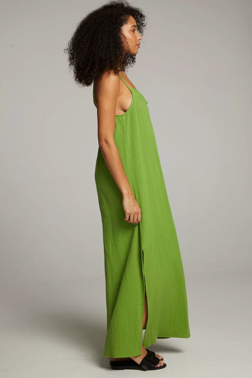 Chaser Brand Bull Piquant Green Maxi Dress Flash Sale