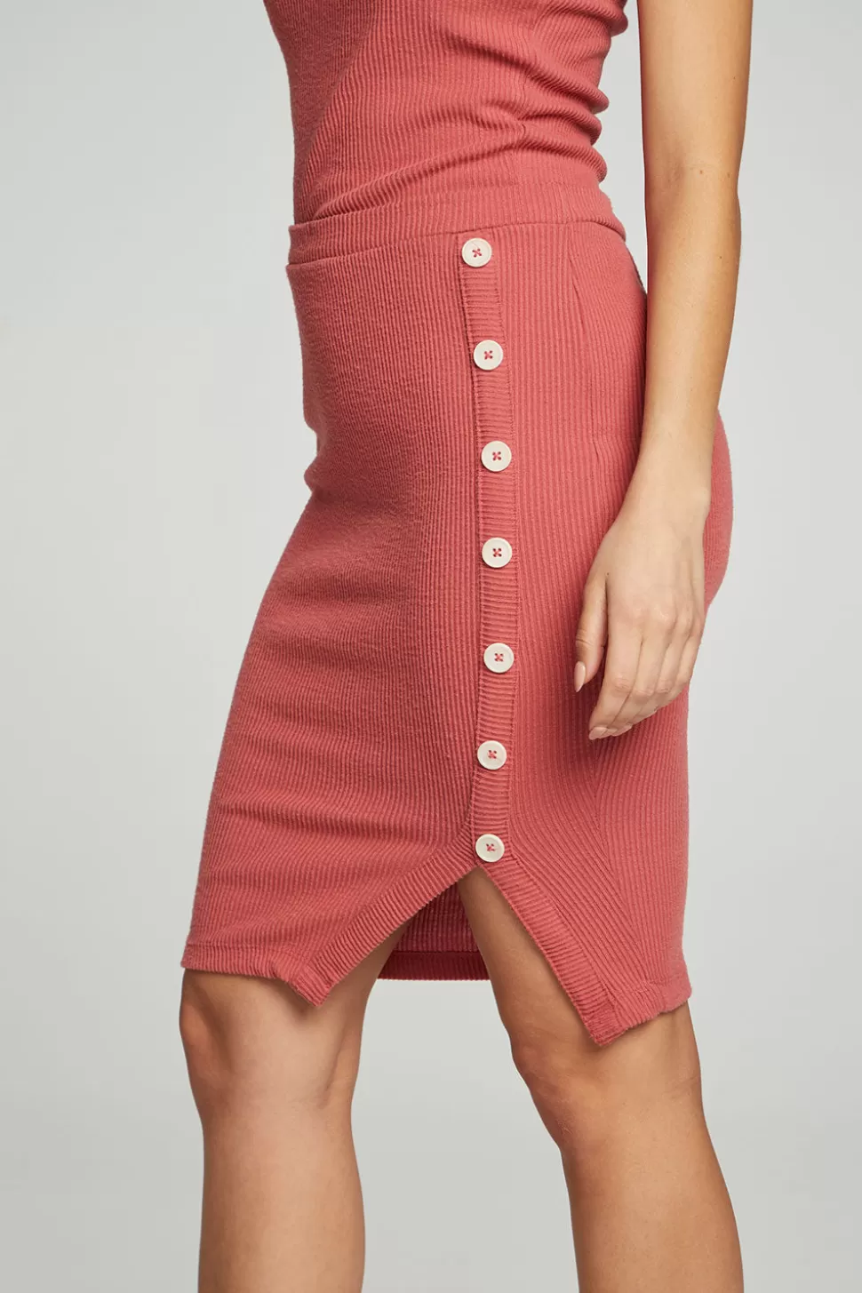 Chaser Brand Button Down Pencil Skirt New