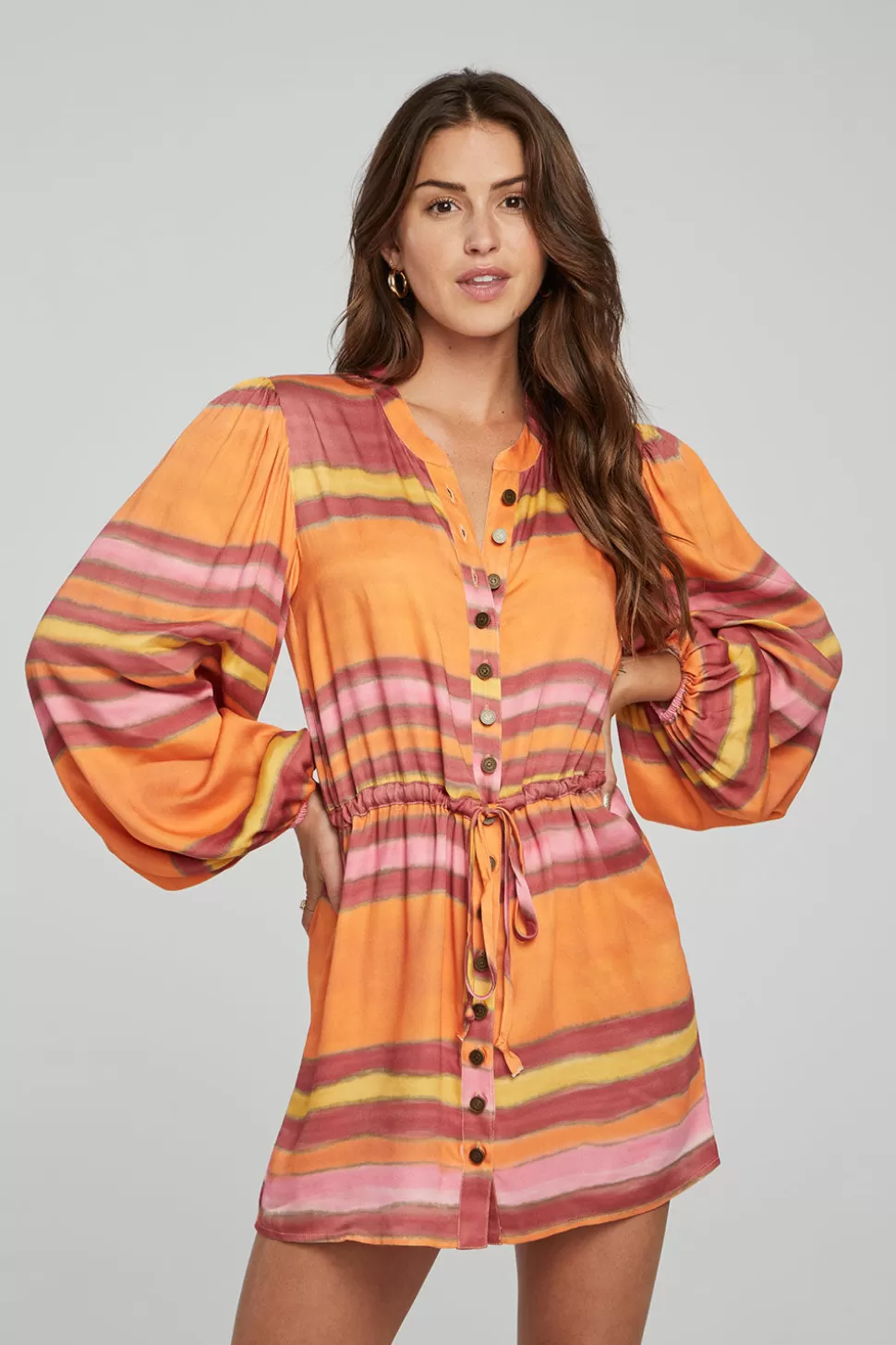 Chaser Brand Cabrillo Mini Dress - Sunset Stripe Best Sale