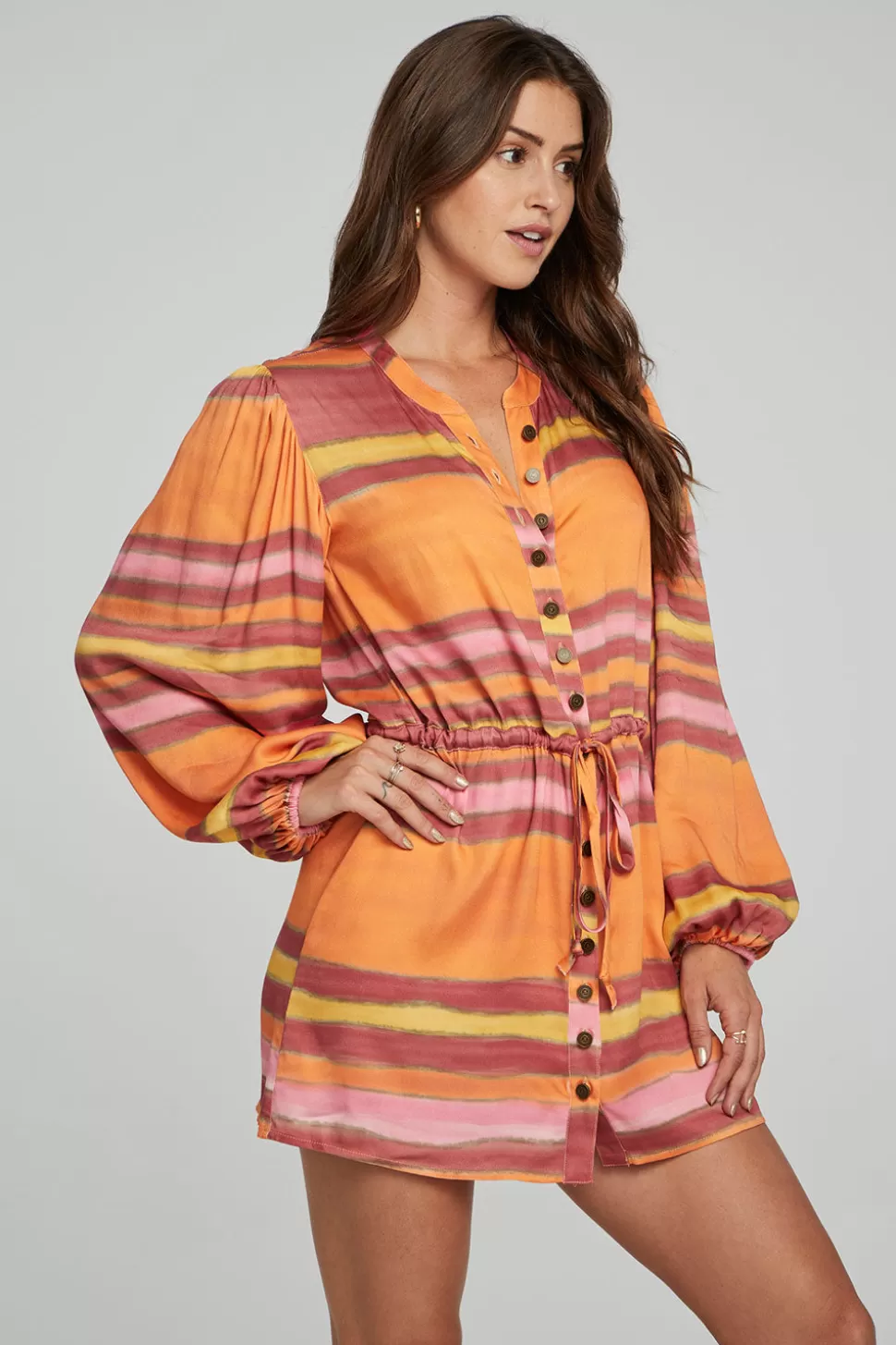 Chaser Brand Cabrillo Mini Dress - Sunset Stripe Best Sale