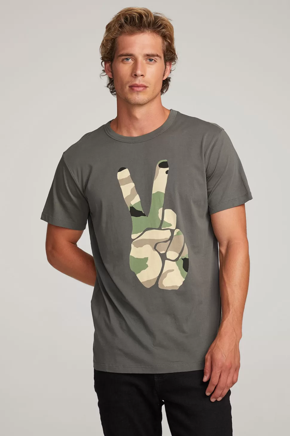 Chaser Brand Camo Peace Mens Tee Fashion