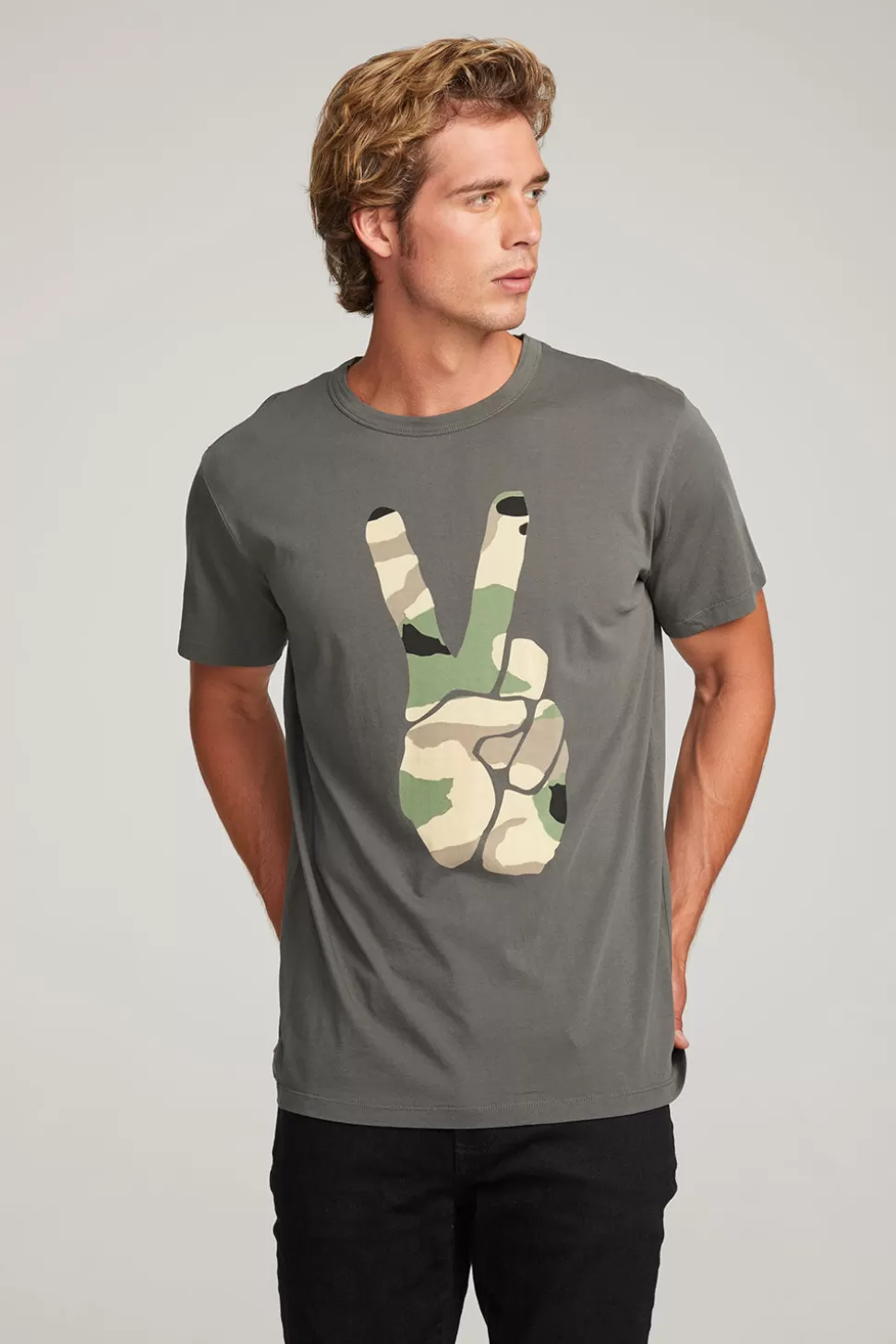 Chaser Brand Camo Peace Mens Tee Fashion