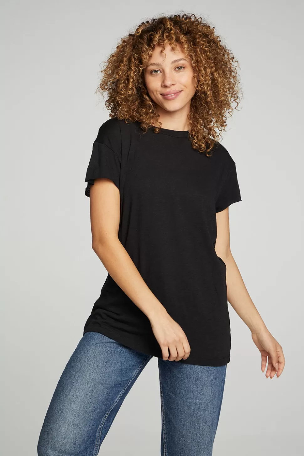 Chaser Brand Cap Sleeve Crew Neck Tee Cheap