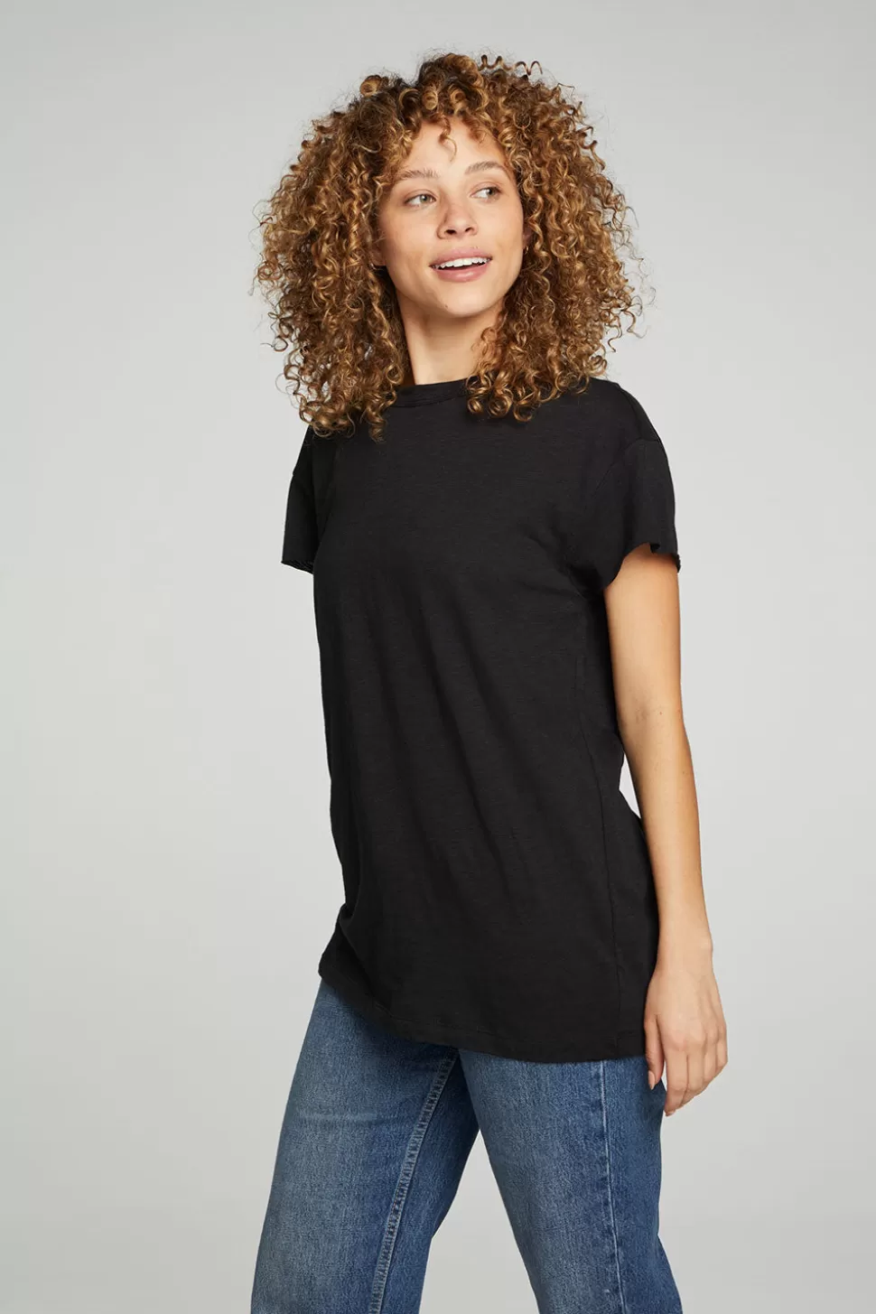 Chaser Brand Cap Sleeve Crew Neck Tee Cheap