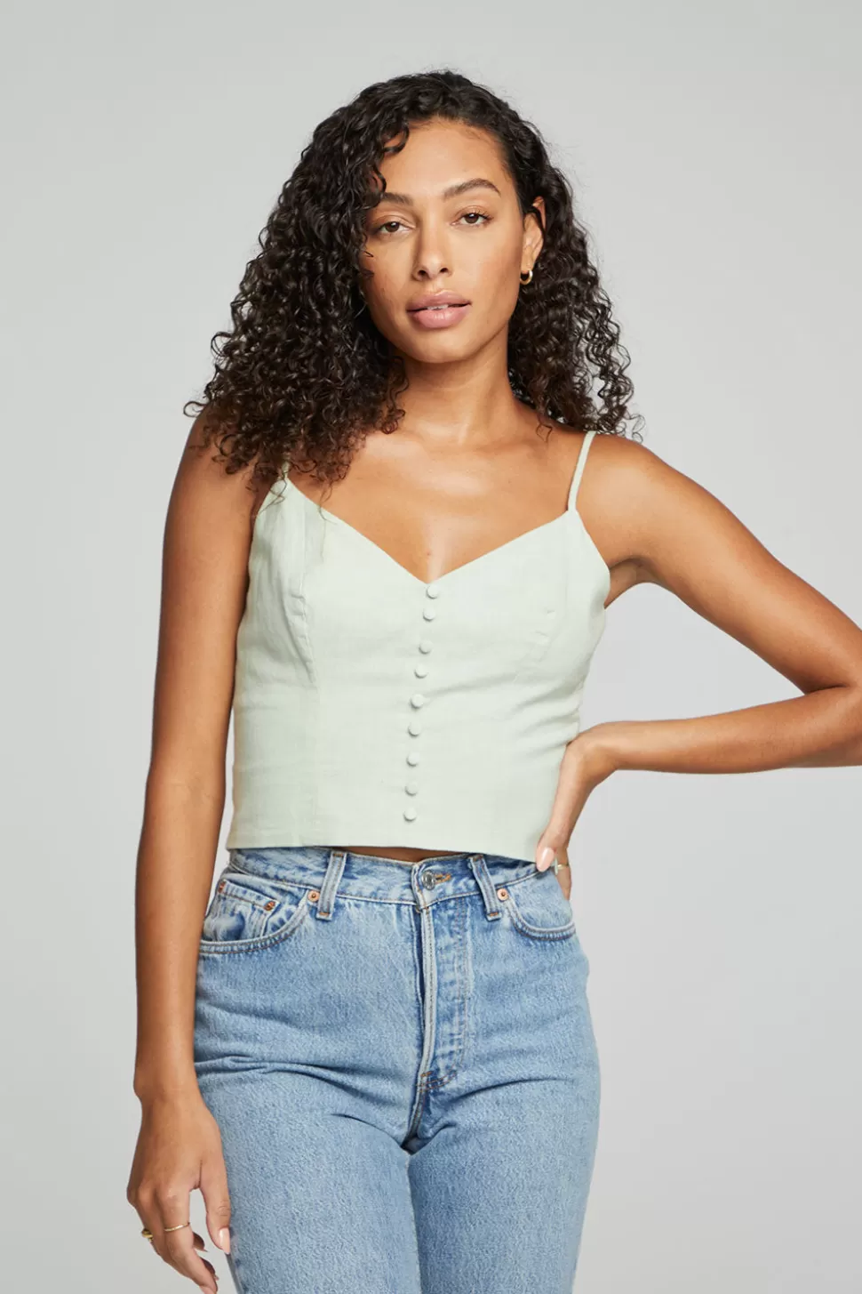 Chaser Brand Cara Tank Top - Sage Hot