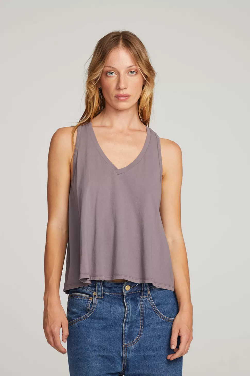 Chaser Brand Carmel Purple Sage Tank Top Cheap