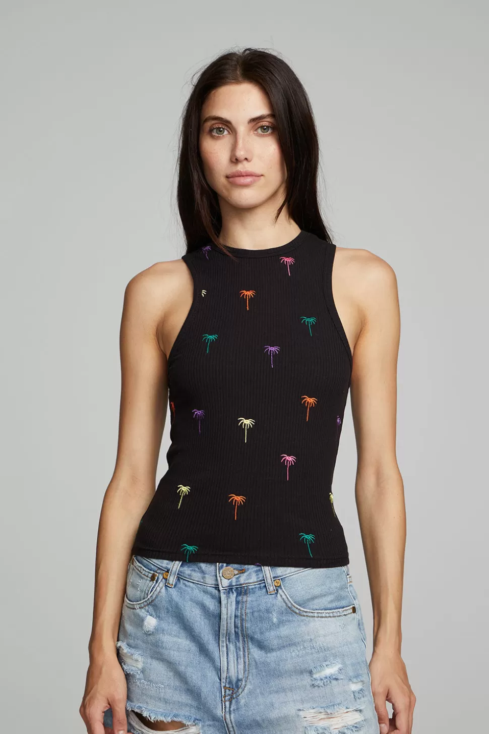 Chaser Brand Carnaby Tank Top Palm Print Hot