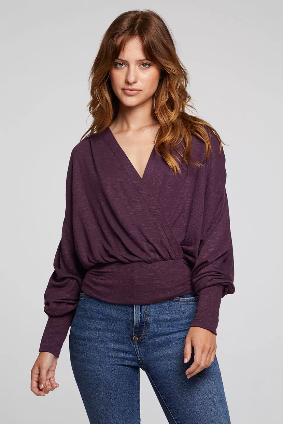 Chaser Brand City Plum Perfect Blouse Fashion