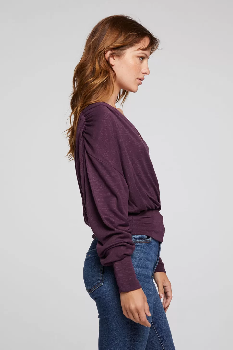 Chaser Brand City Plum Perfect Blouse Fashion