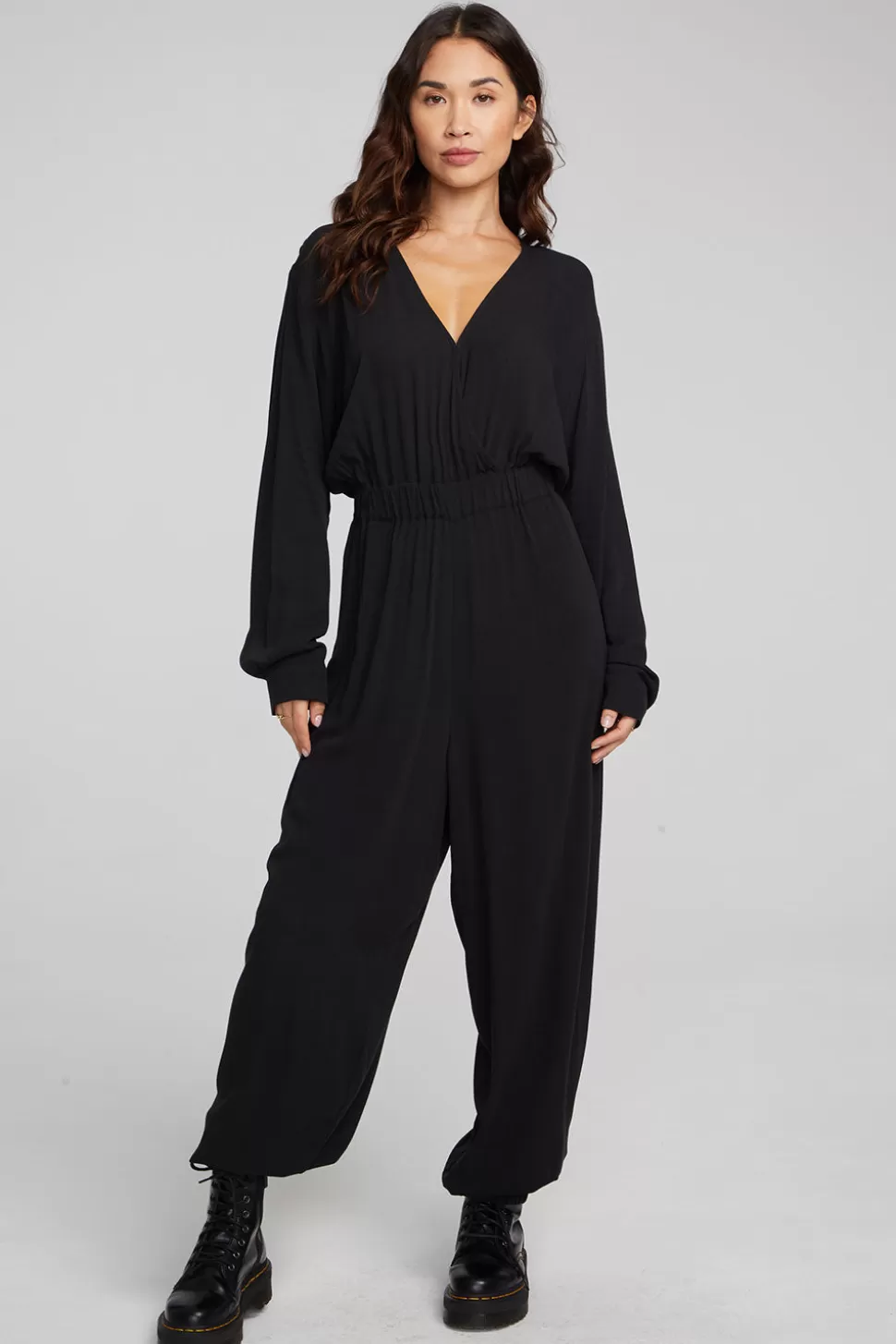 Chaser Brand Colette Shadow Black Jumpsuit Shop