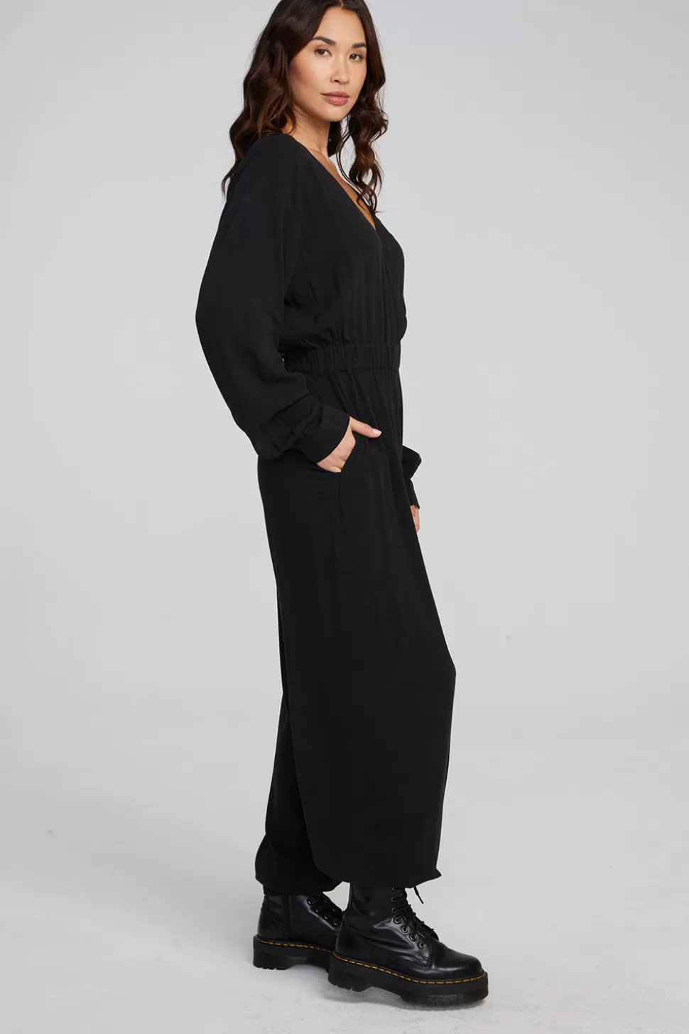 Chaser Brand Colette Shadow Black Jumpsuit Shop