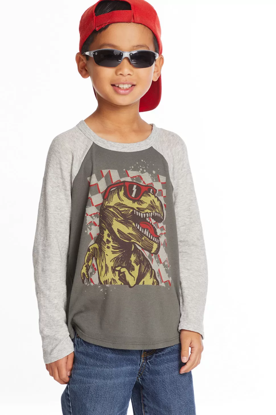 Chaser Brand Cool Dino Boys Long Sleeve Tee Cheap