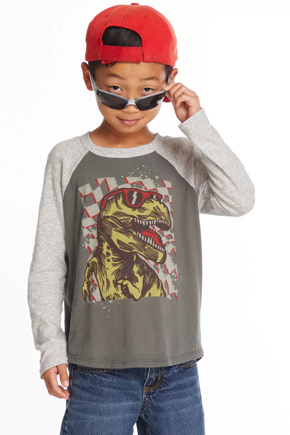 Chaser Brand Cool Dino Boys Long Sleeve Tee Cheap