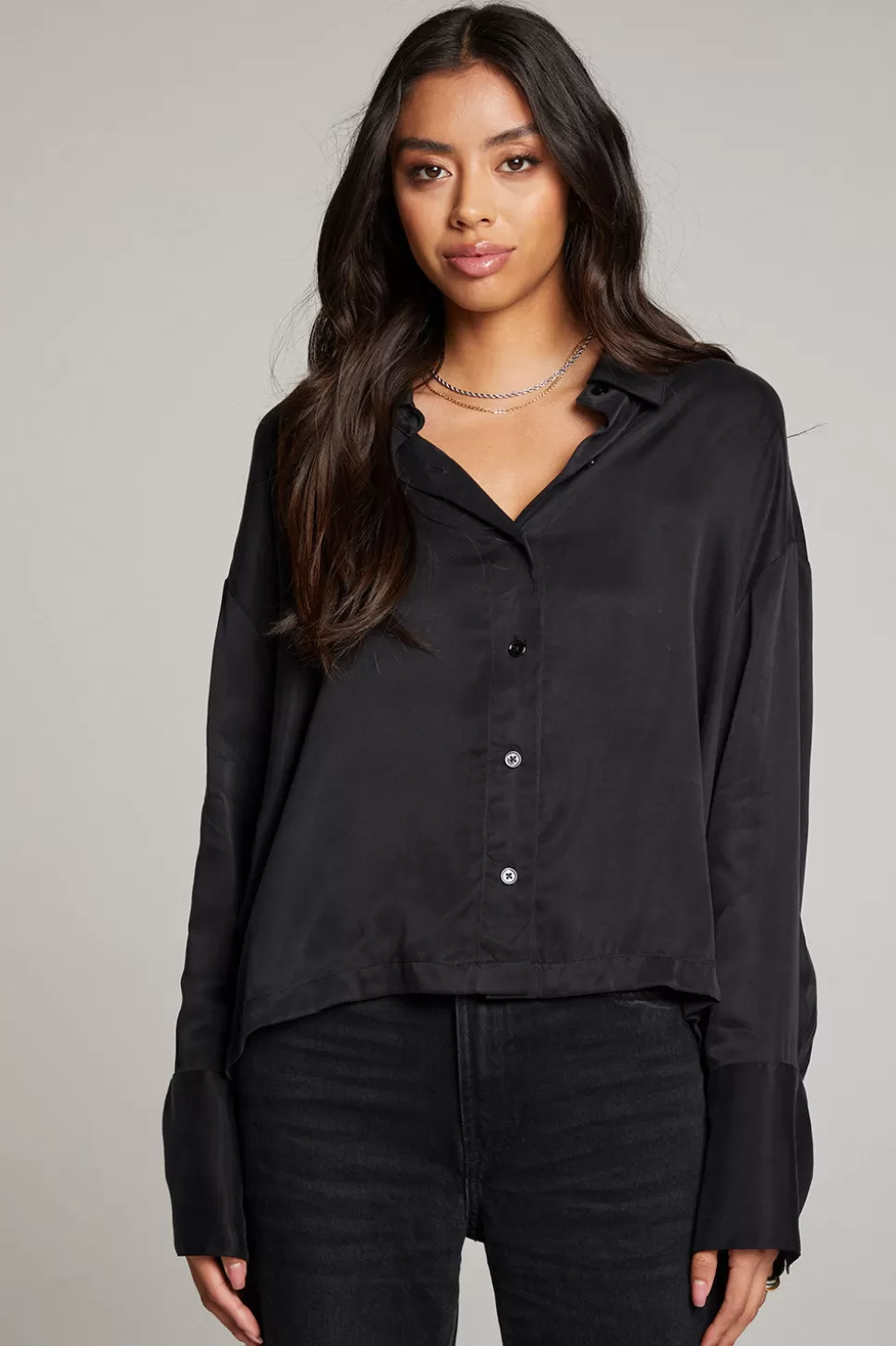 Chaser Brand Corall Licorice Button Up Discount