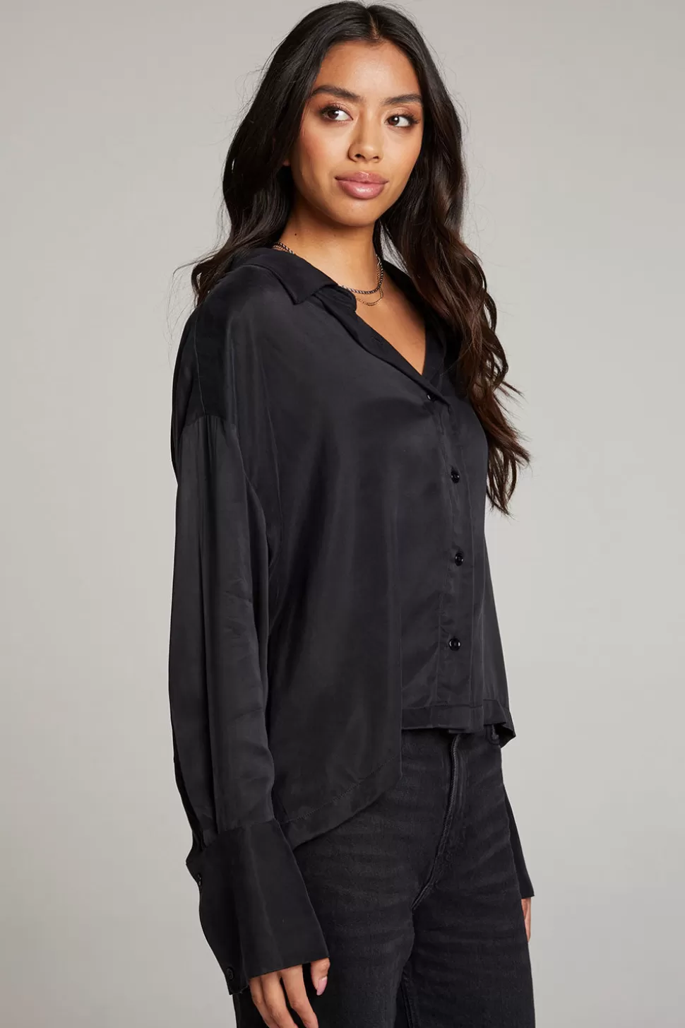 Chaser Brand Corall Licorice Button Up Discount