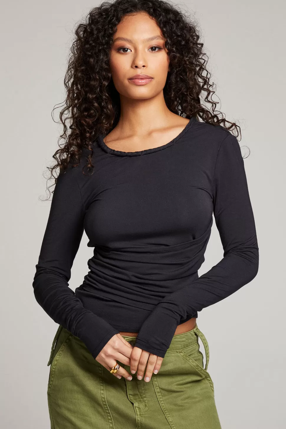 Chaser Brand Crime Licorice Long Sleeve Best Sale