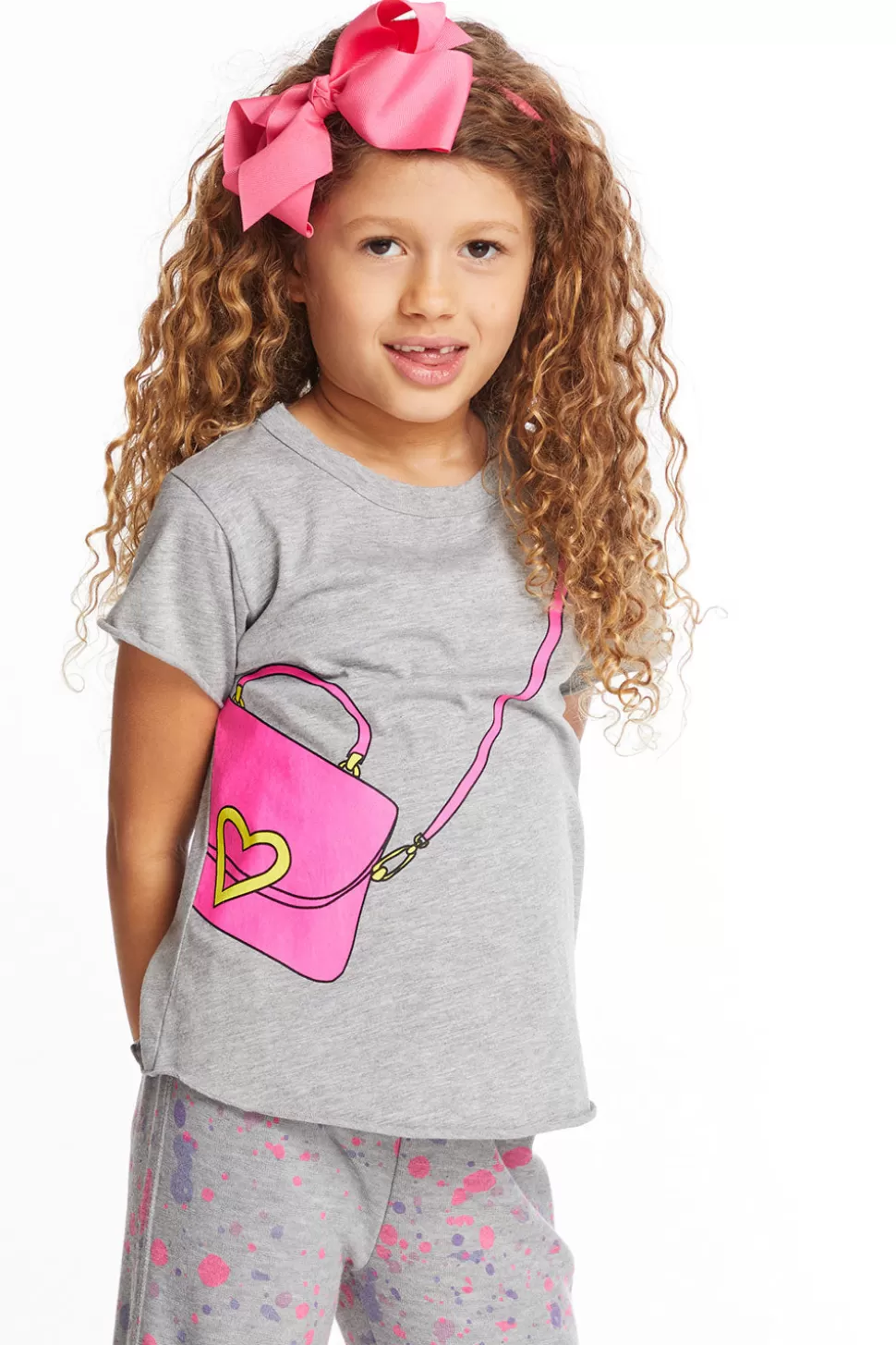 Chaser Brand Cute Purse Girls Crew Neck Tee Flash Sale