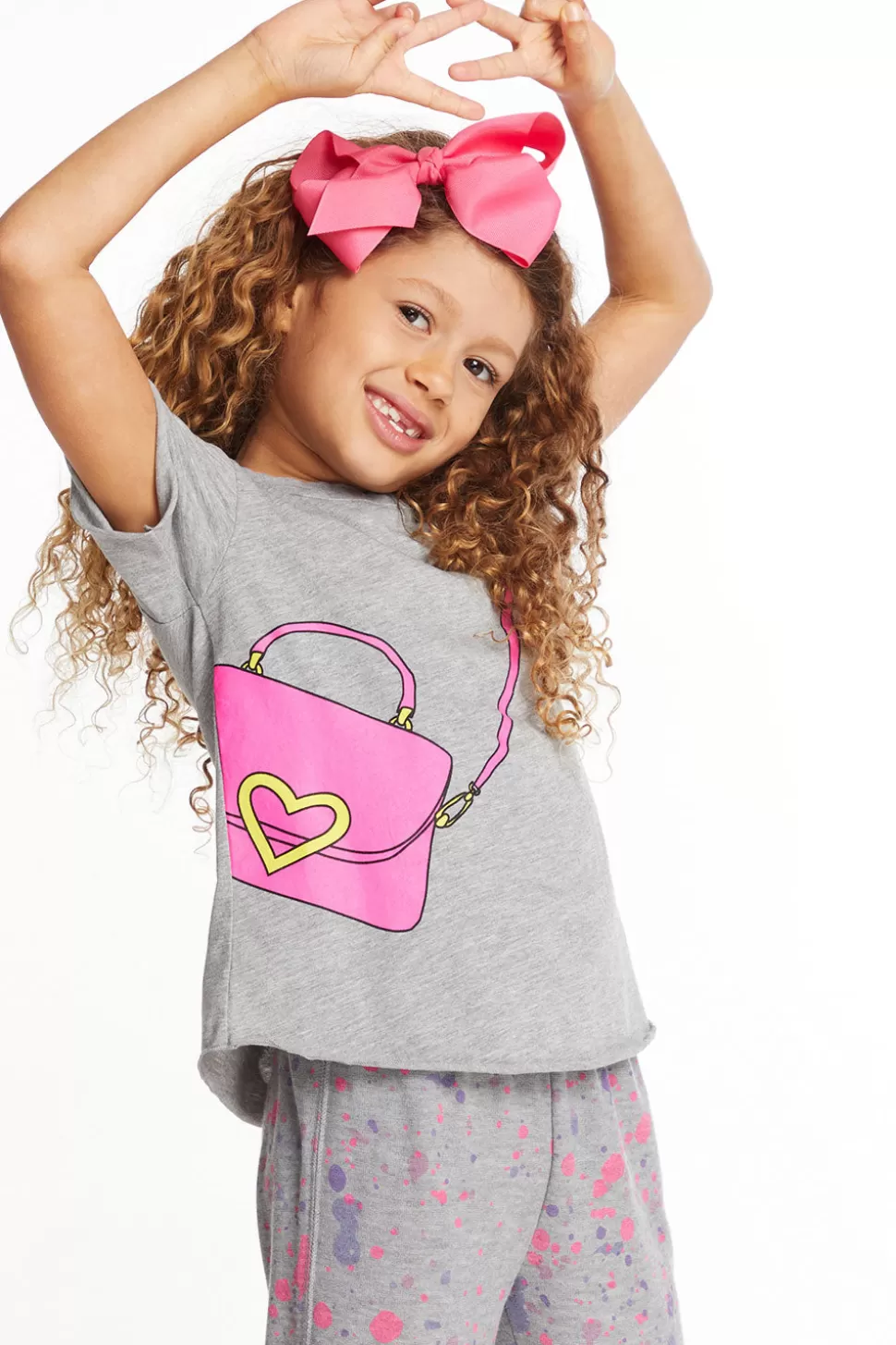 Chaser Brand Cute Purse Girls Crew Neck Tee Flash Sale