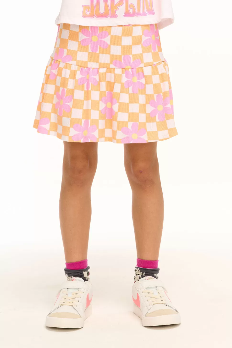 Chaser Brand Daisy Check Skirt Cheap