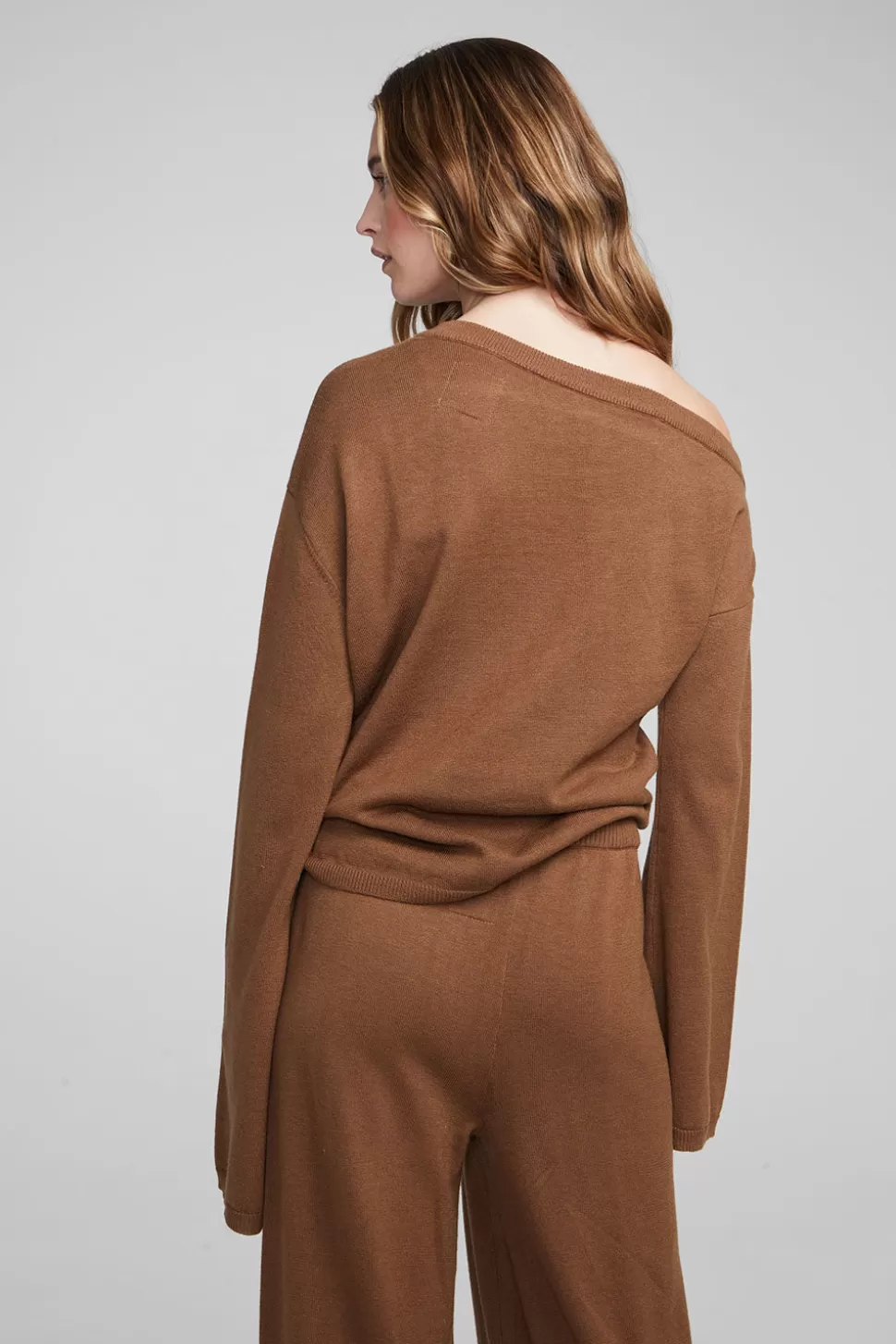 Chaser Brand Dani Deep Taupe Long Sleeve Discount